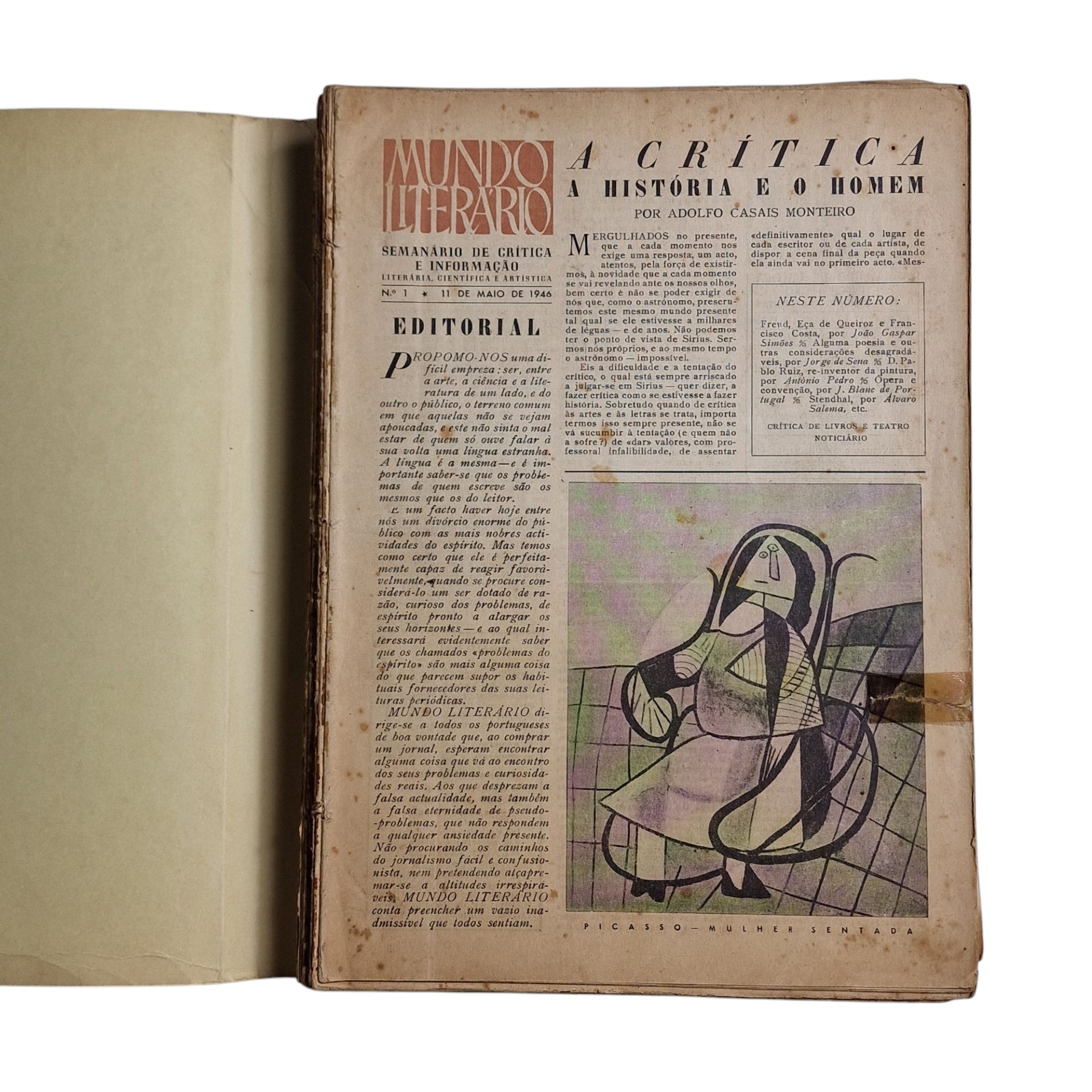 Mundo Literário - Semanário de Crítica e Informação Literária, Científica e Artística