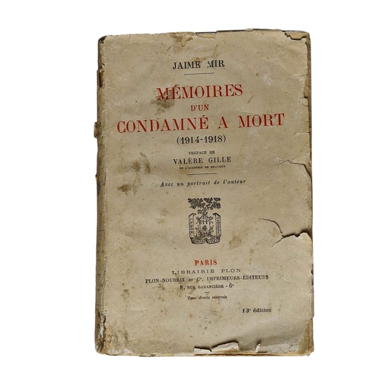 Mémoires d’un condamné à mort 1914-1918 – Jaime Mir (13ª edição)