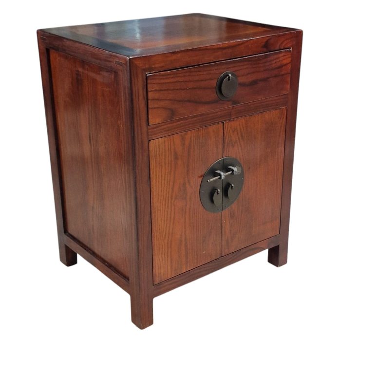 Mesa de Cabeceira Chinesa com Fecho Tradicional