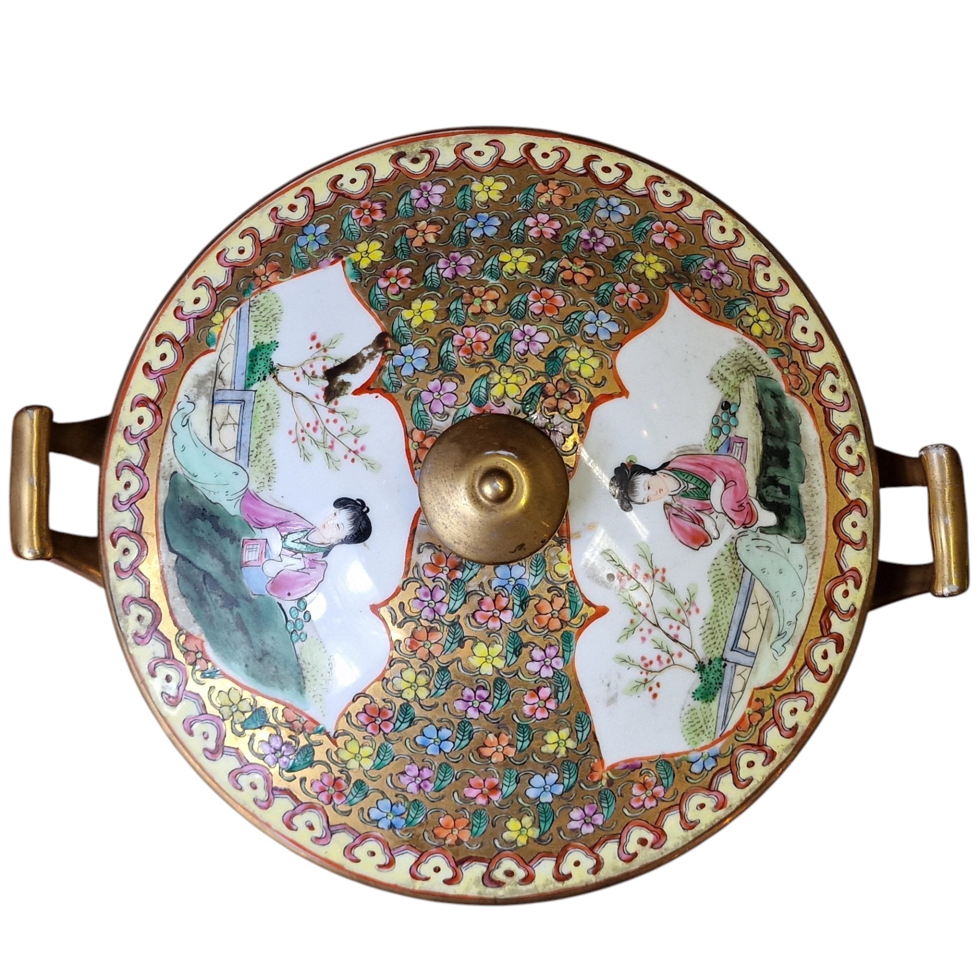 Terrina oriental com tampa – Fabricado em Macau