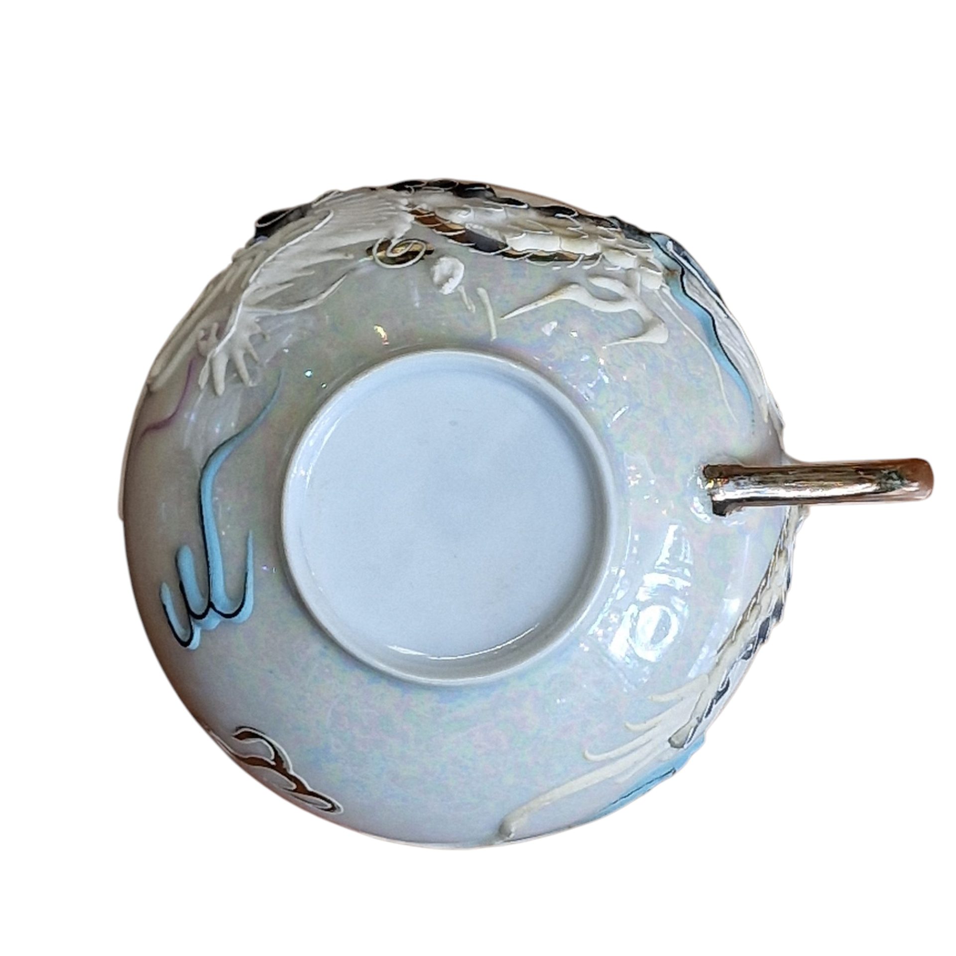 Conjunto japonês de chá com motivo de dragão e gueixa em lithophane– Maruku China