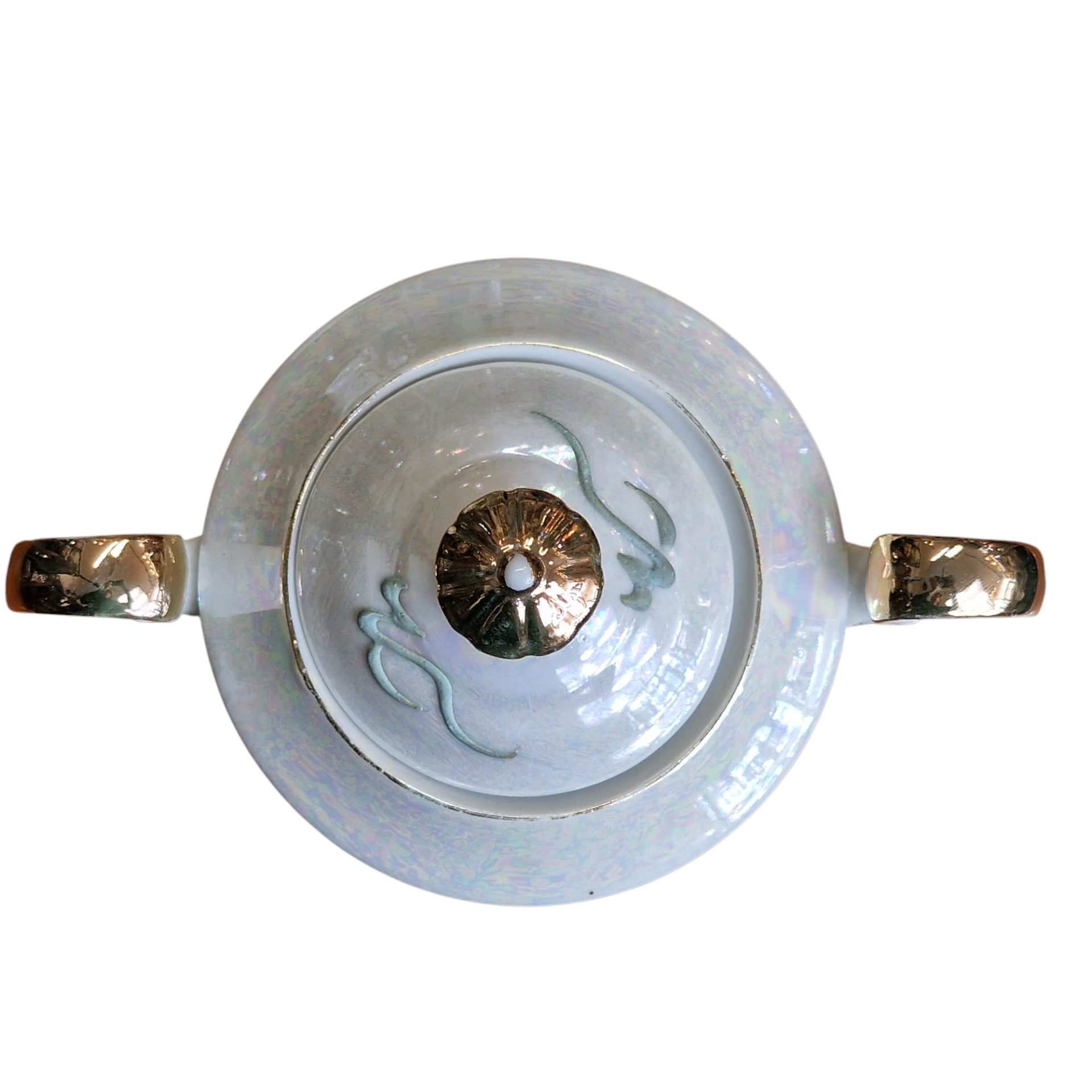 Conjunto japonês de chá com motivo de dragão e gueixa em lithophane– Maruku China