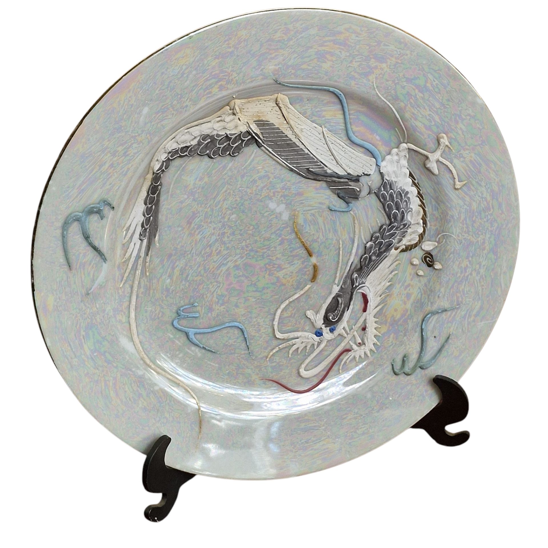 Conjunto japonês de chá com motivo de dragão e gueixa em lithophane– Maruku China