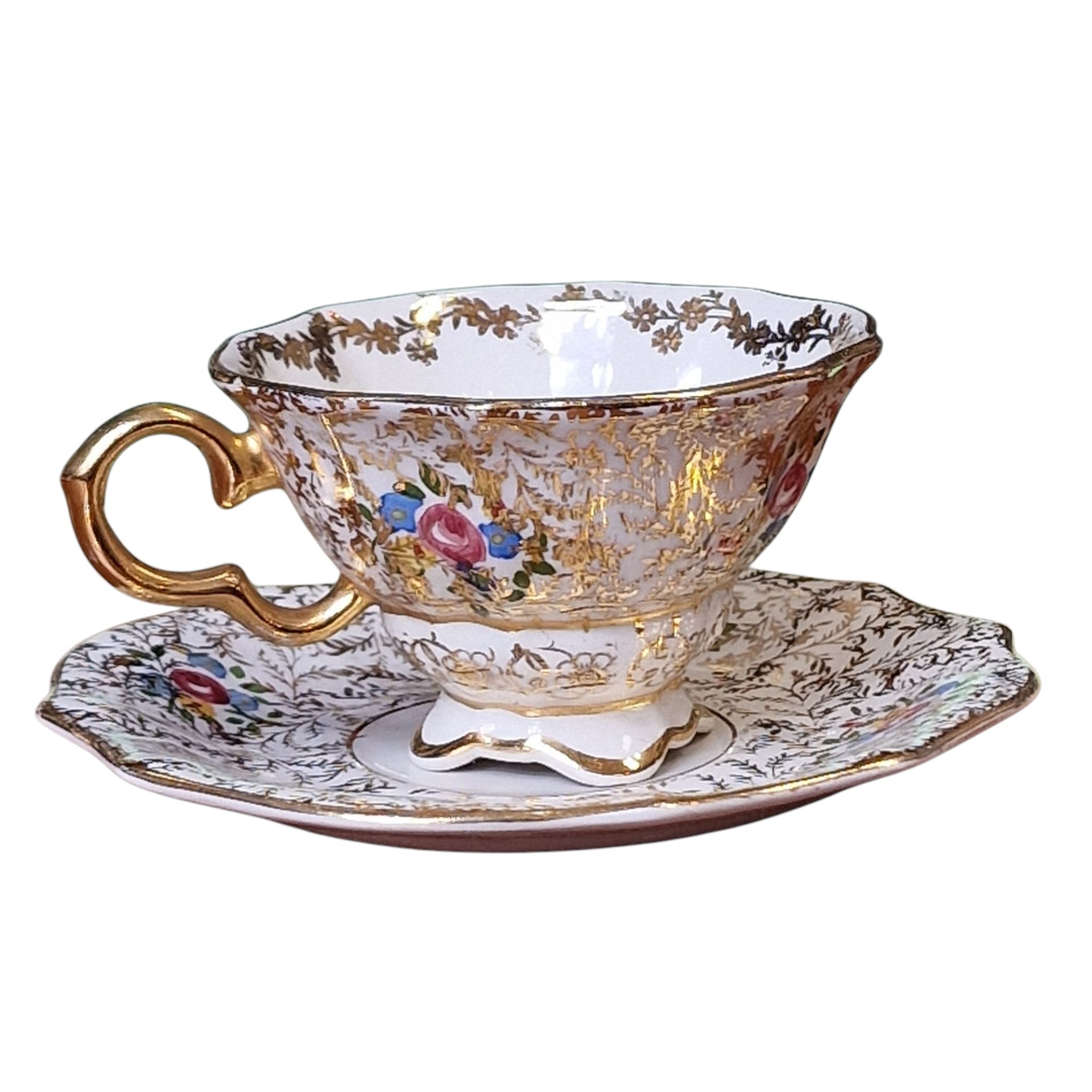 Serviço de Chá Athenea OAL - Pintado à Mão (Conjunto de 10 Peças)