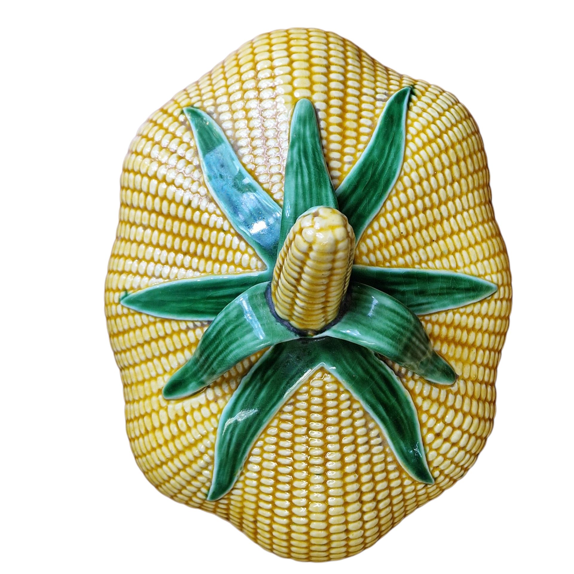 Sopeira em faiança portuguesa “Milho” com colher – Faianças Belo, Caldas da Rainha (Portugal)