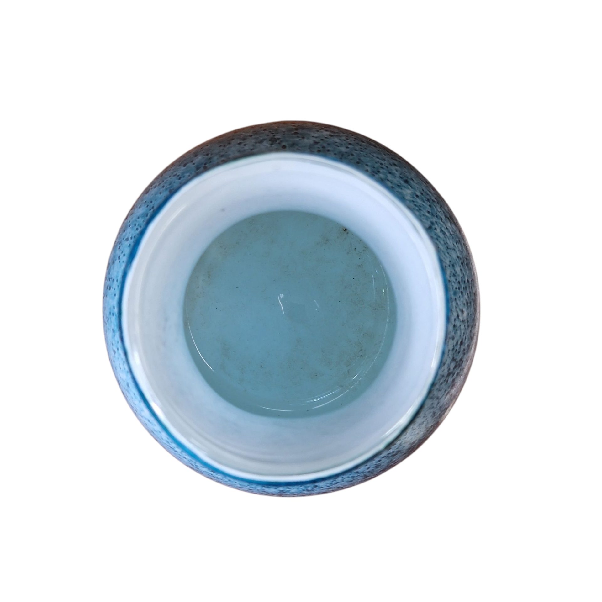 Vaso azul em vidro soprado