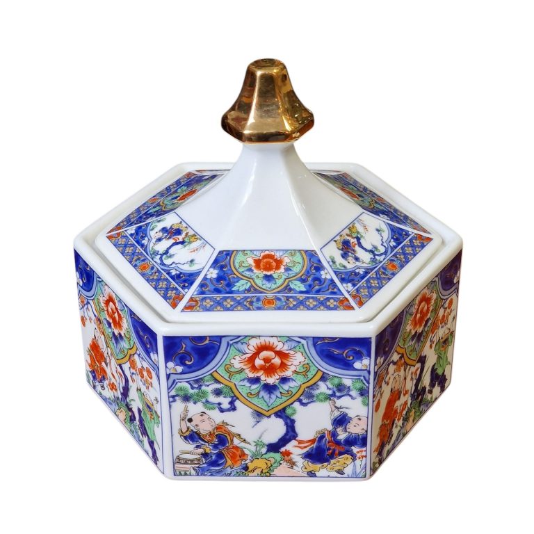 Caixa japonesa hexagonal com tampa – Eiuva Japan