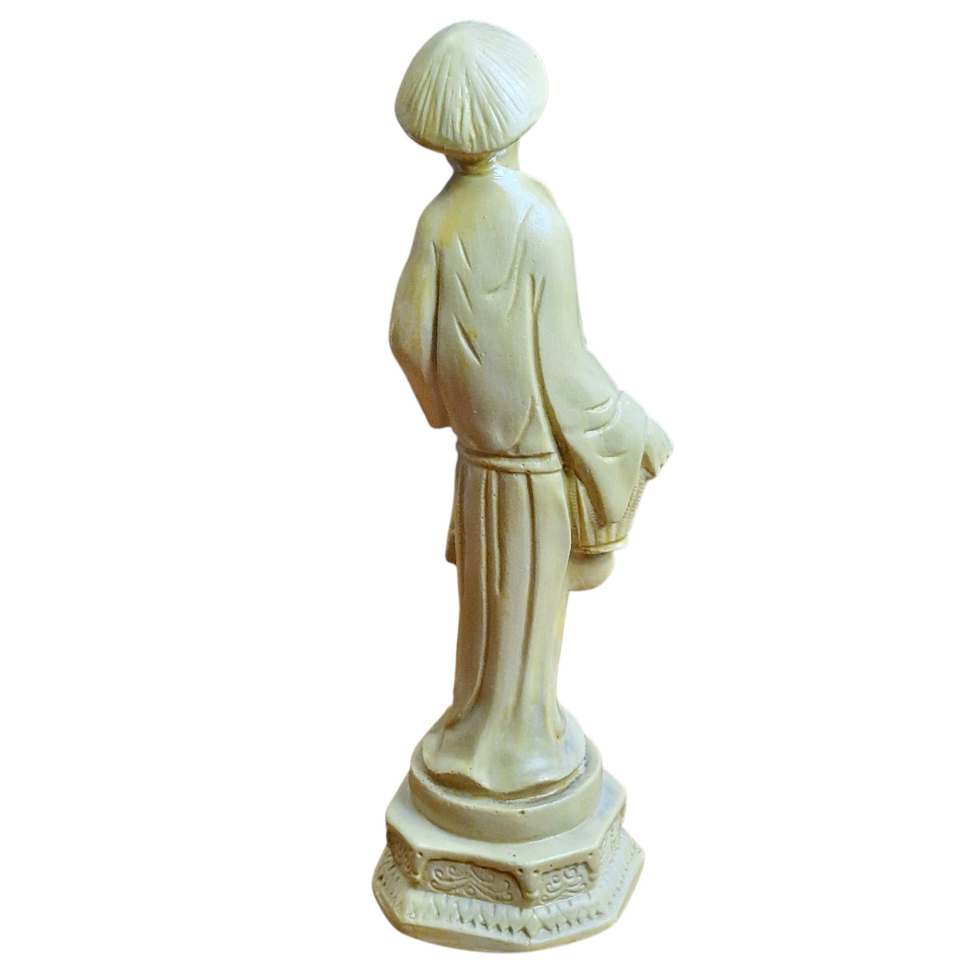 Estatueta de monge oriental colhendo uvas – marfinite