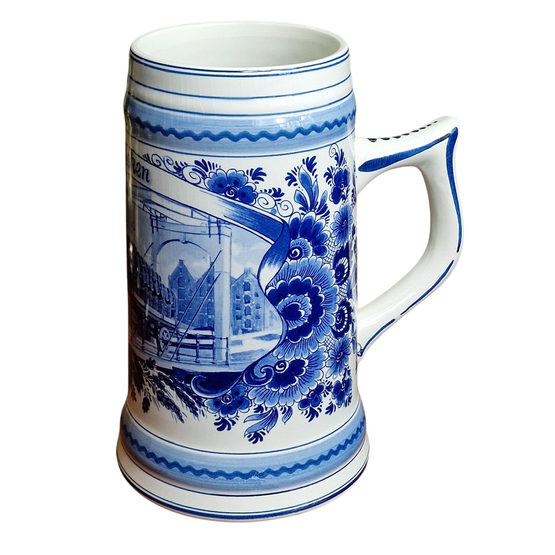 Caneca Heineken em Delft Blue – Pintura Manual Holandesa Tradicional