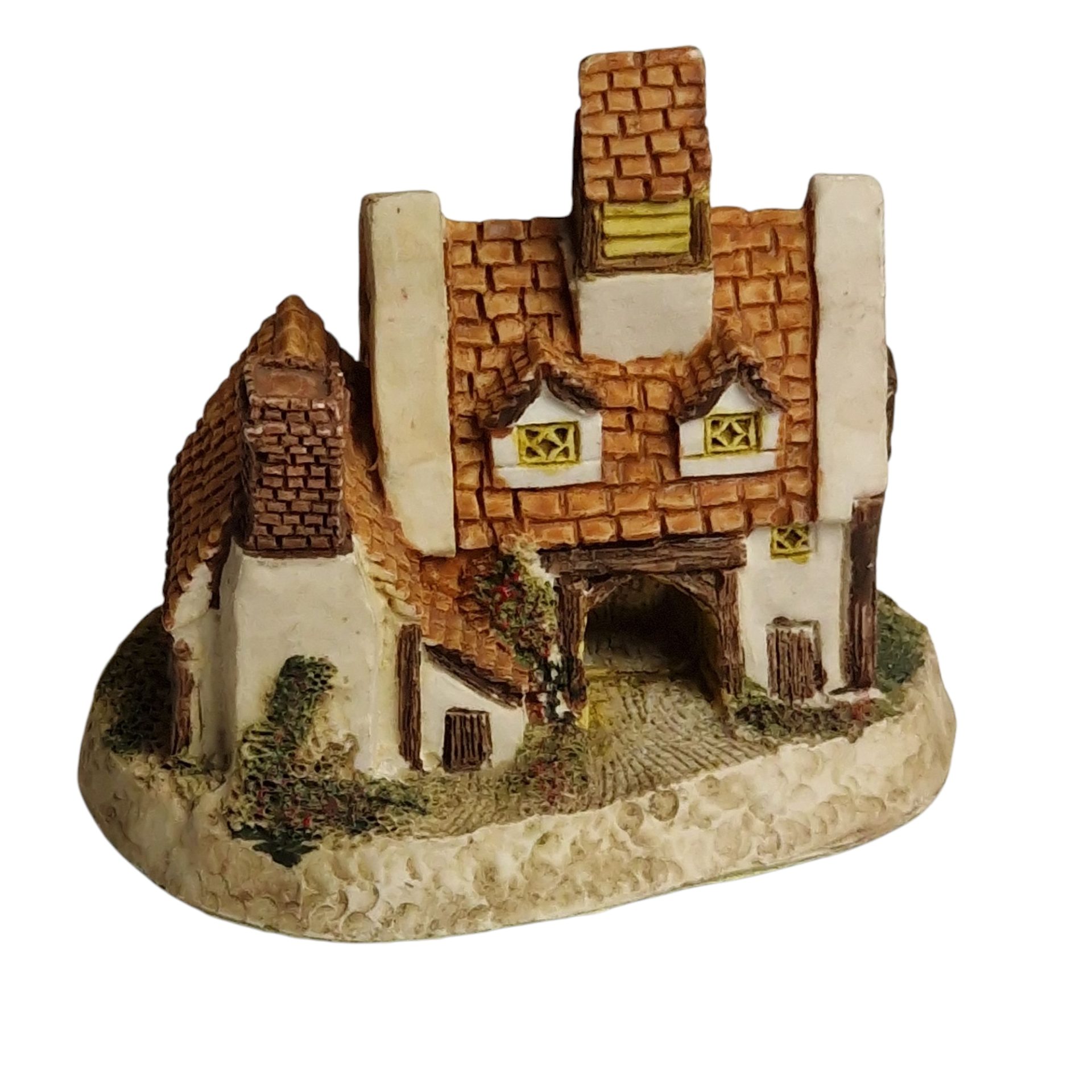 Escola Rural em Miniatura – Estatueta Decorativa em Resina Pintada à Mão