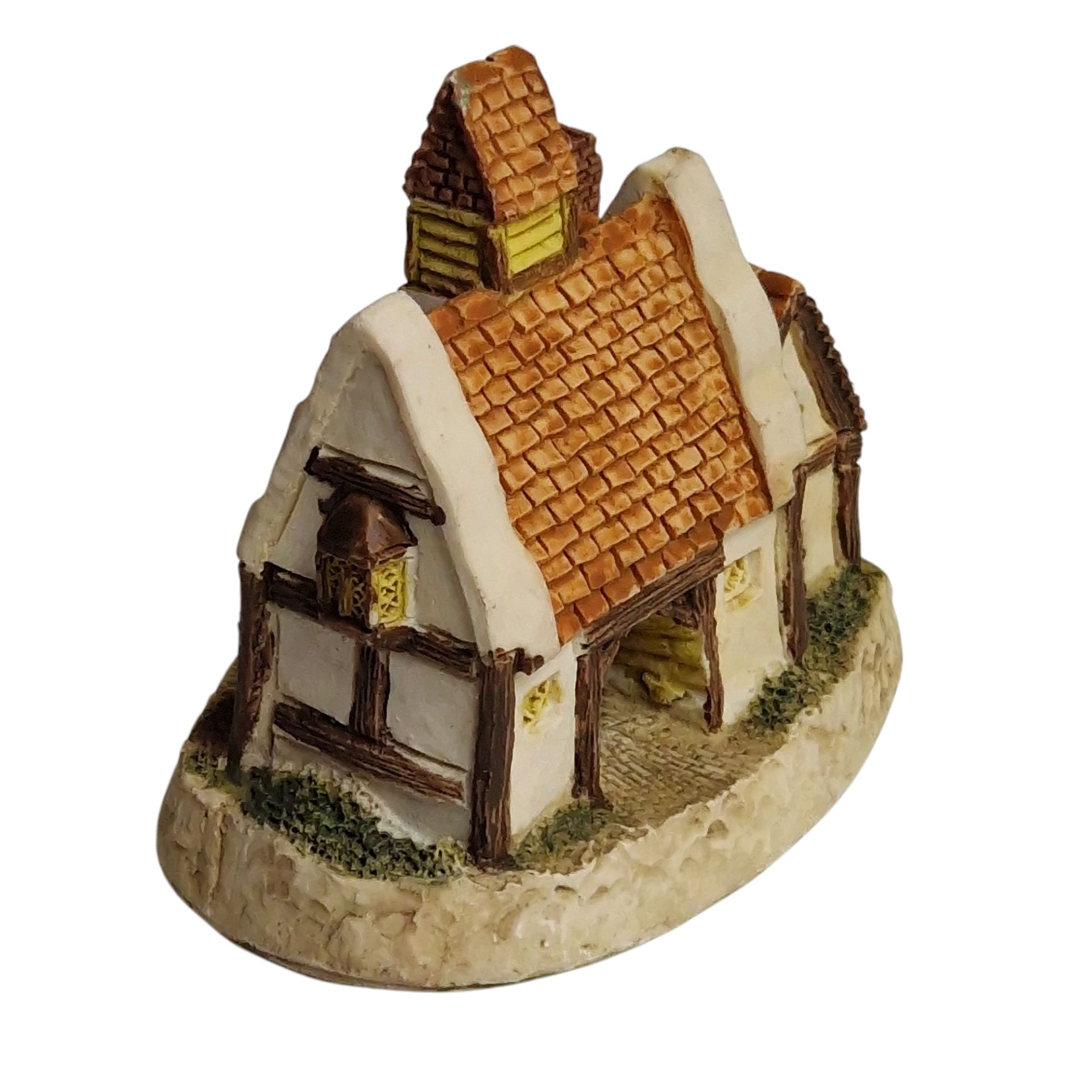 Escola Rural em Miniatura – Estatueta Decorativa em Resina Pintada à Mão