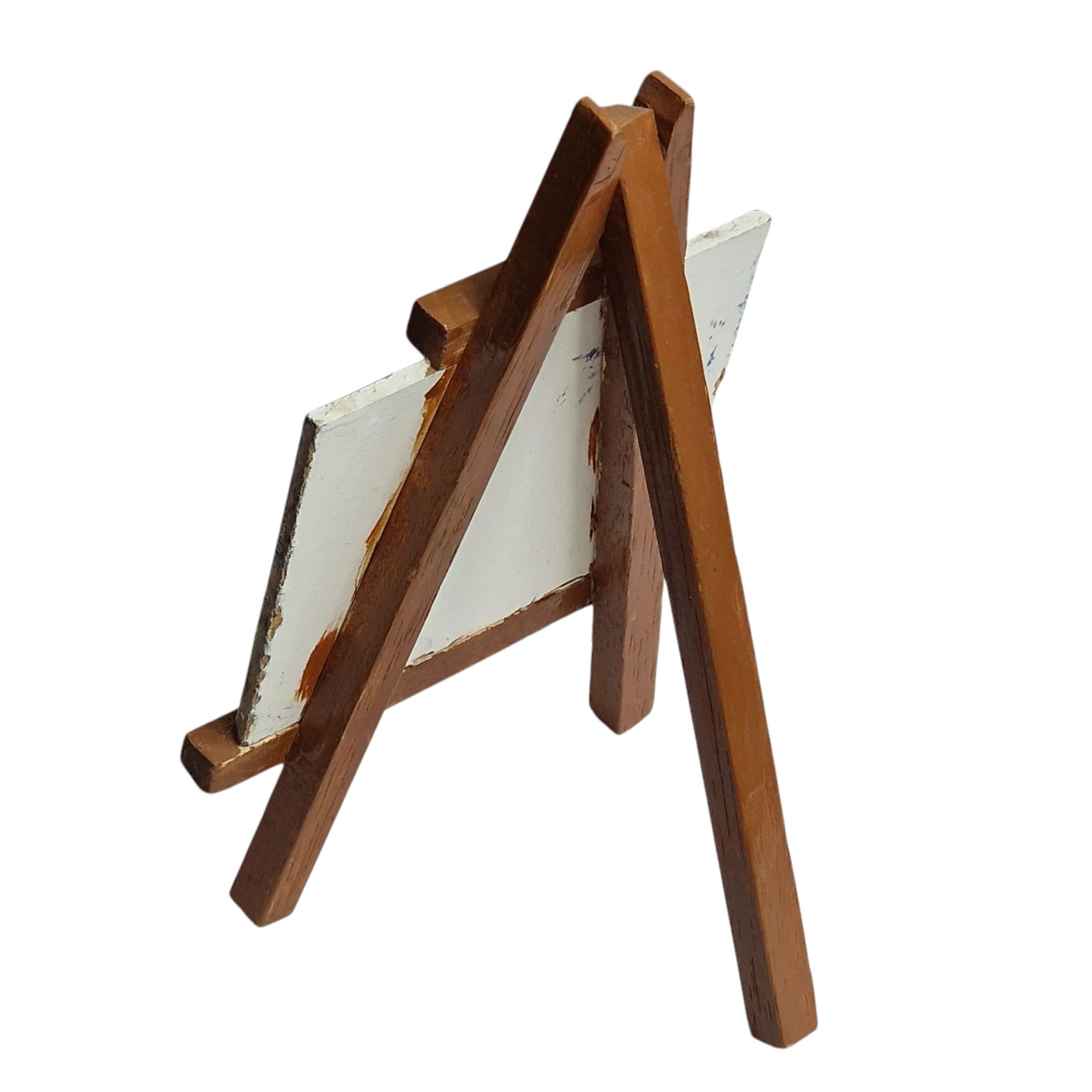 Miniatura de Paisagem Marinha com Cavalete de Madeira