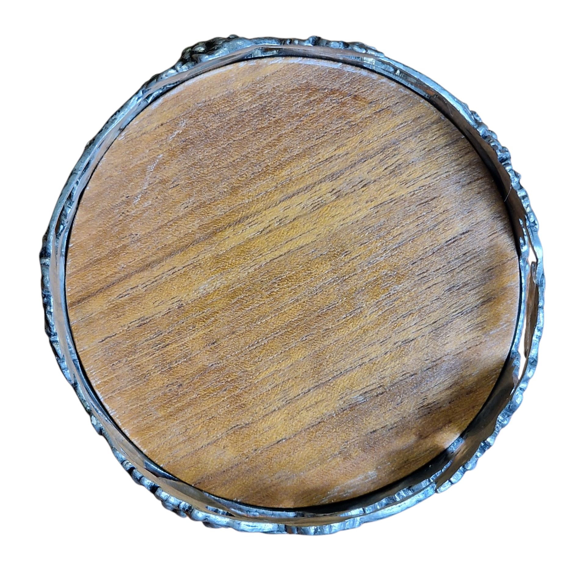 Suporte para garrafa de vinho em estanho 95% Royal com base em madeira