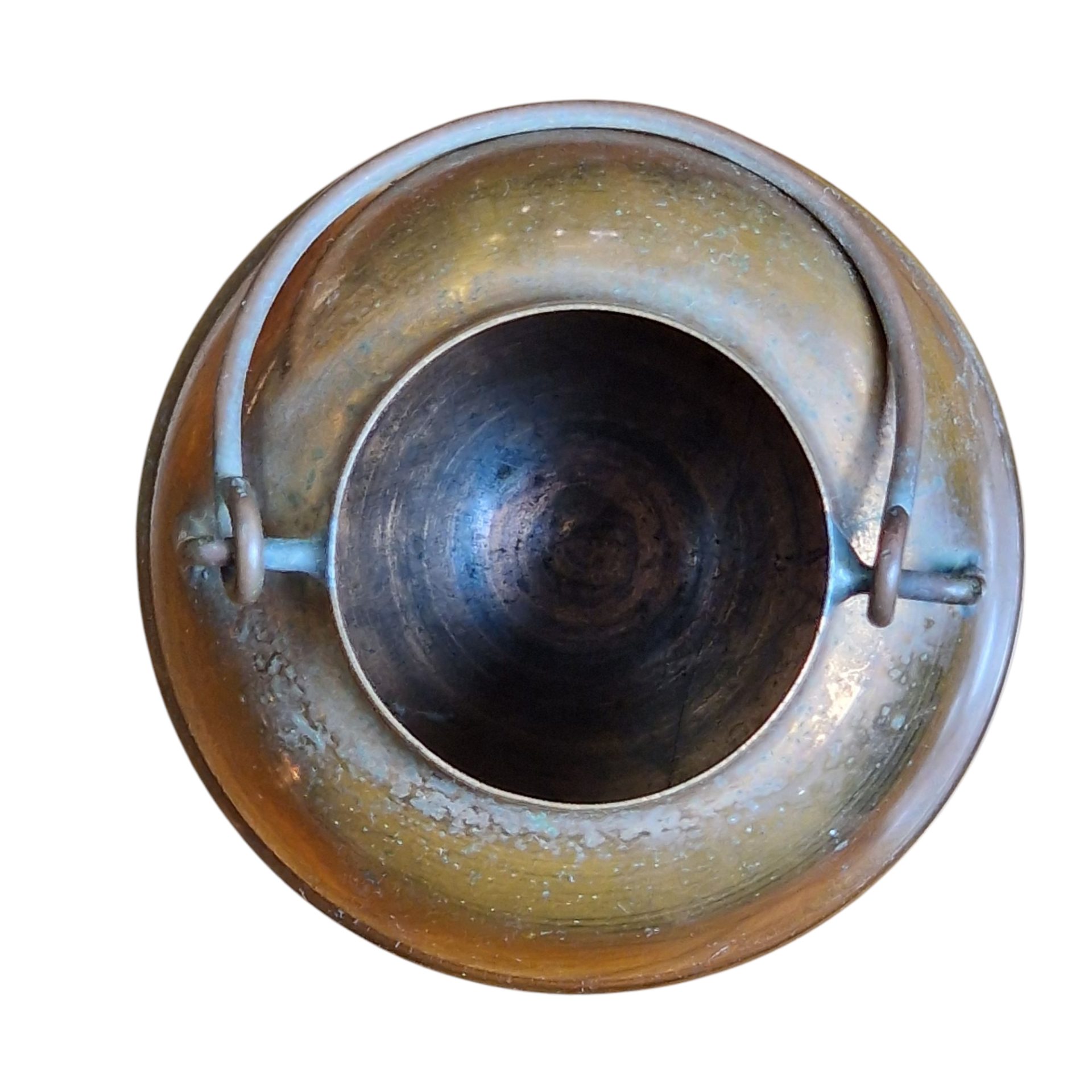 Caldeirão decorativo em cobre com três pés