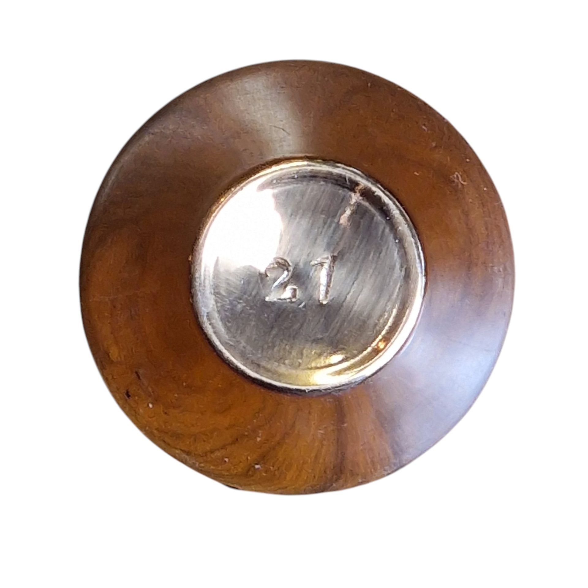 Vaso miniatura decorativo em cobre polido com borda frisada