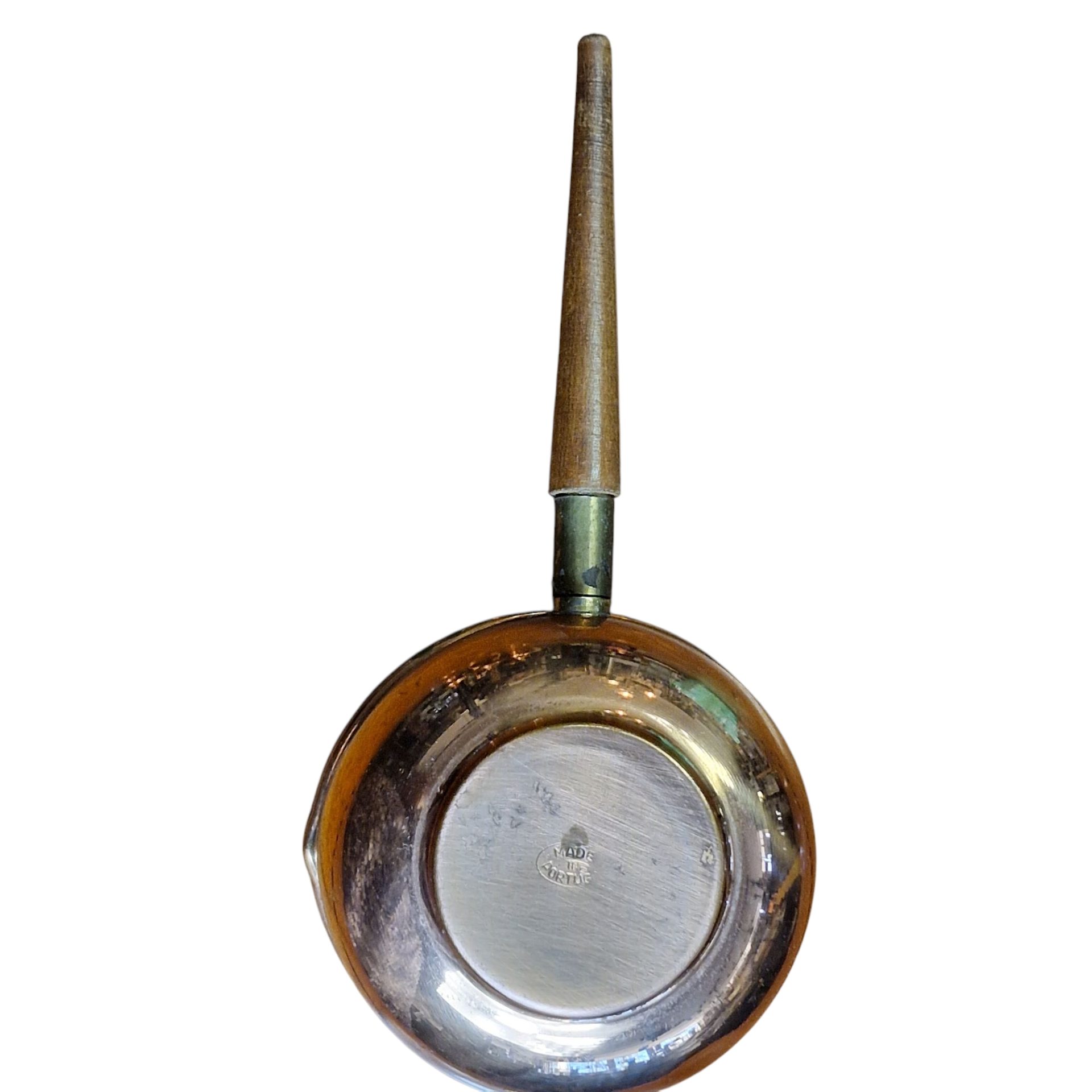 Réchaud em cobre com panela e pega longa – fabrico português