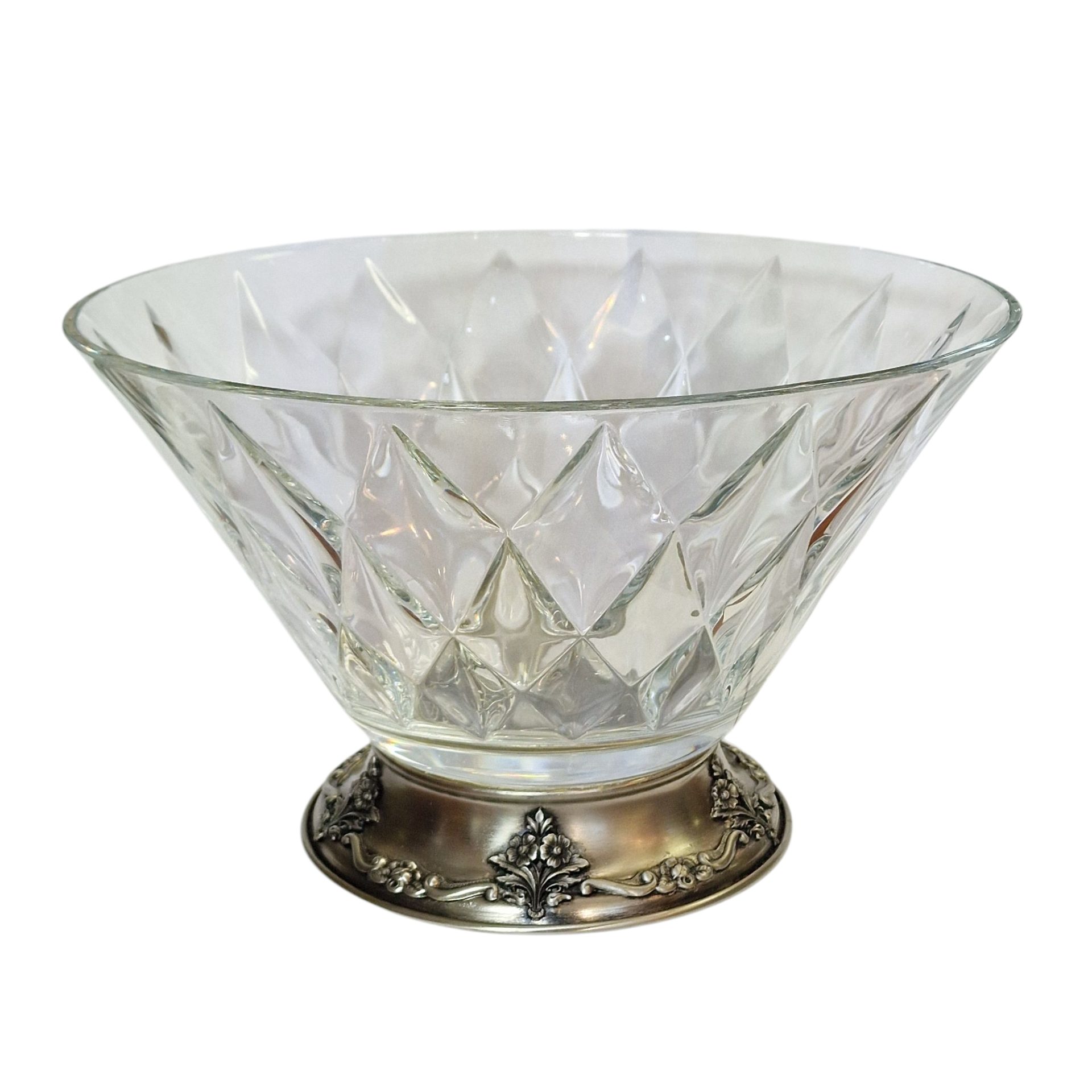 Centro de Mesa Criações Castro – Vidro e Estanho Puro 95% com Caixa Original