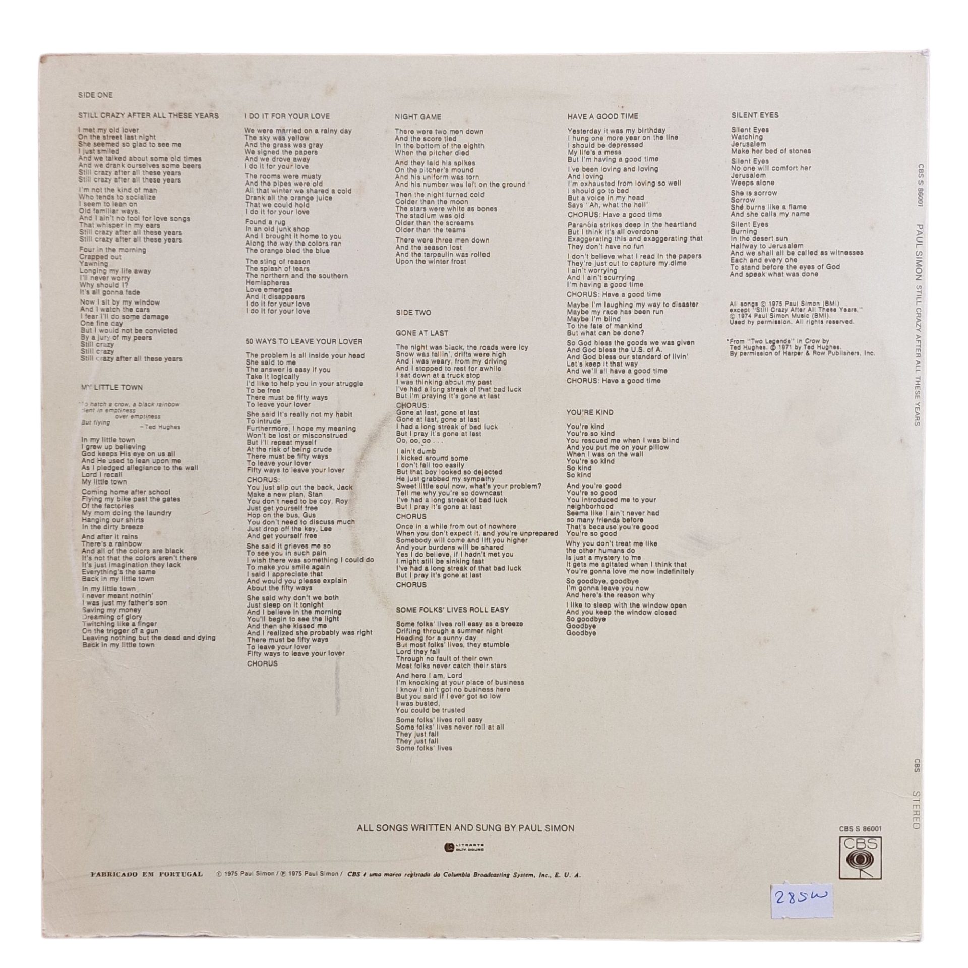 Paul Simon - Still Crazy After All These Years (1975)