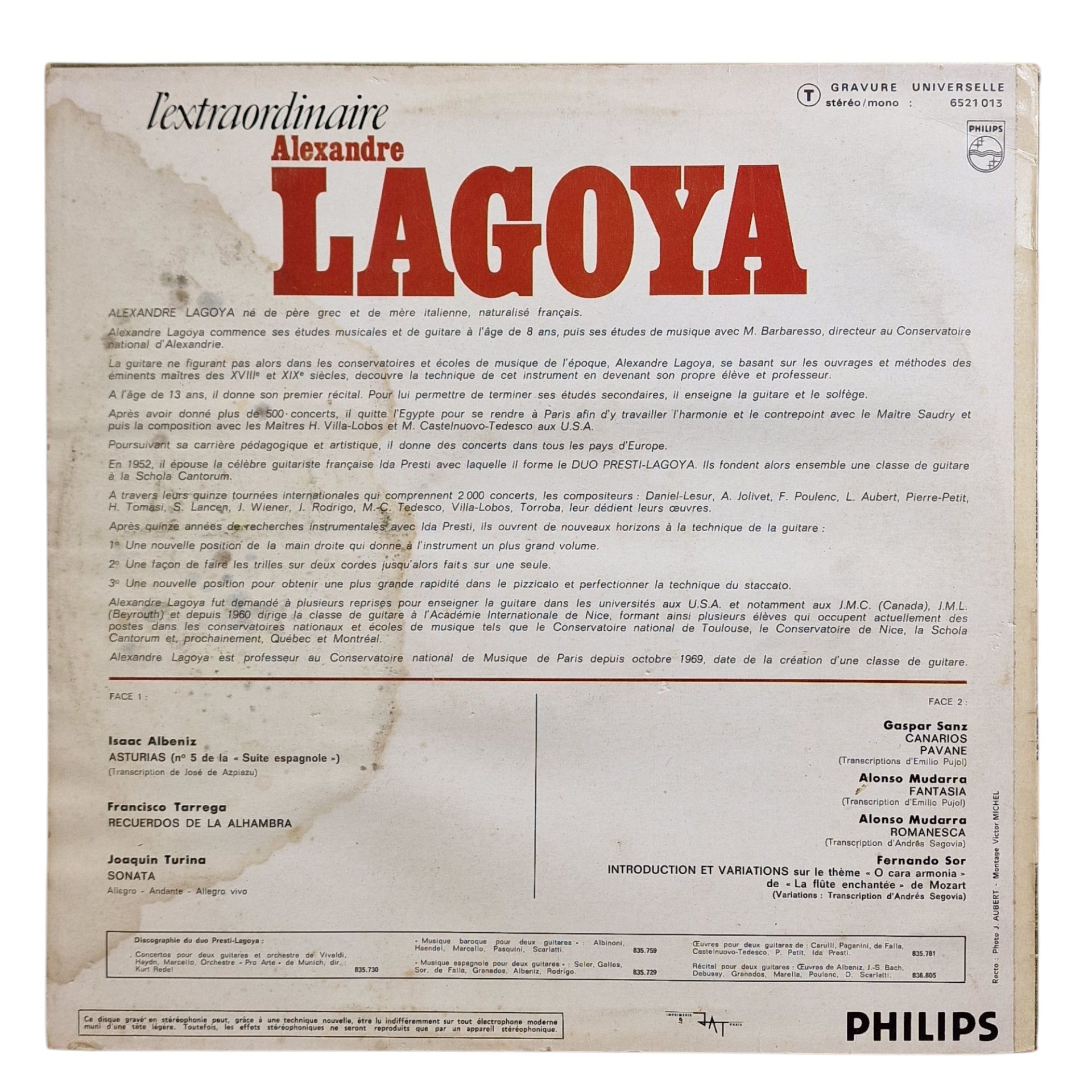 Alexandre Lagoya - L’Extraordinaire Alexandre Lagoya (1970)