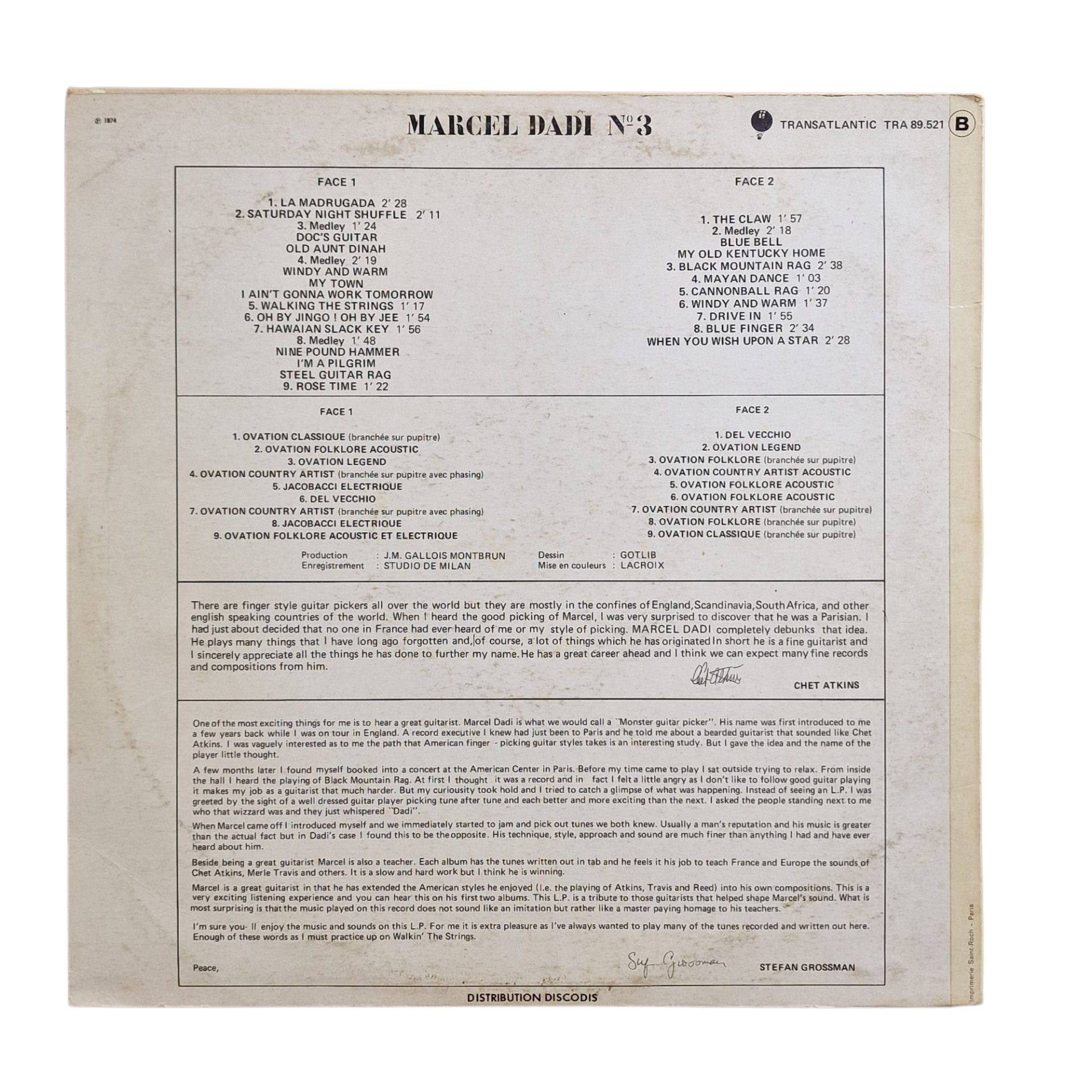 Marcel Dadi - La Guitare a Dadi - VOL. 3 (1974)