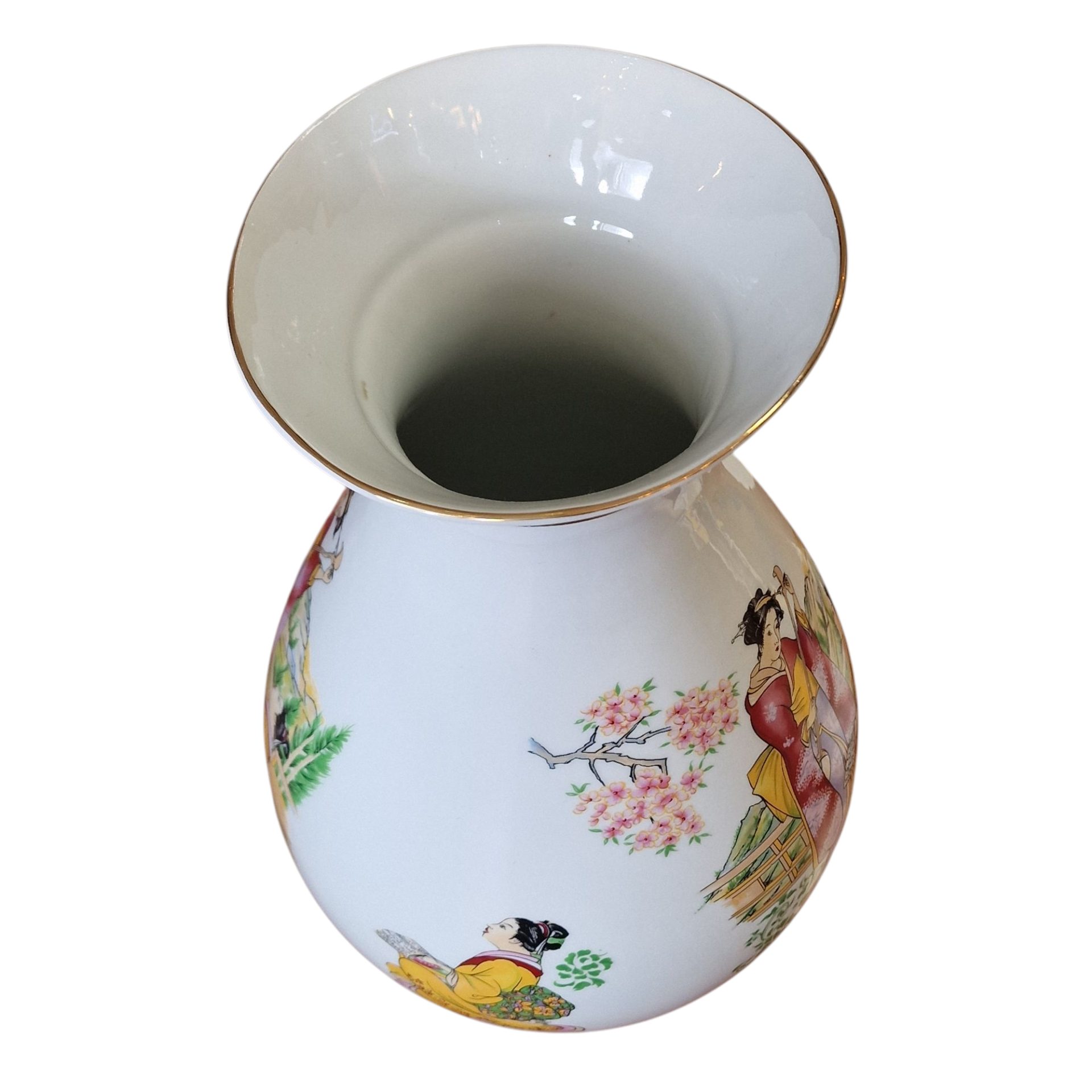 Jarra decorativa Ben Capper com cenas orientais – porcelana inglesa pintada à mão