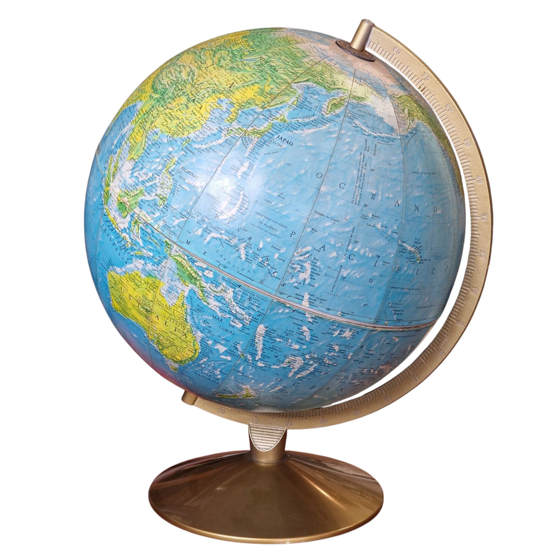 Globo Terrestre Giratório – Scan-Globe & Replogle, 1972