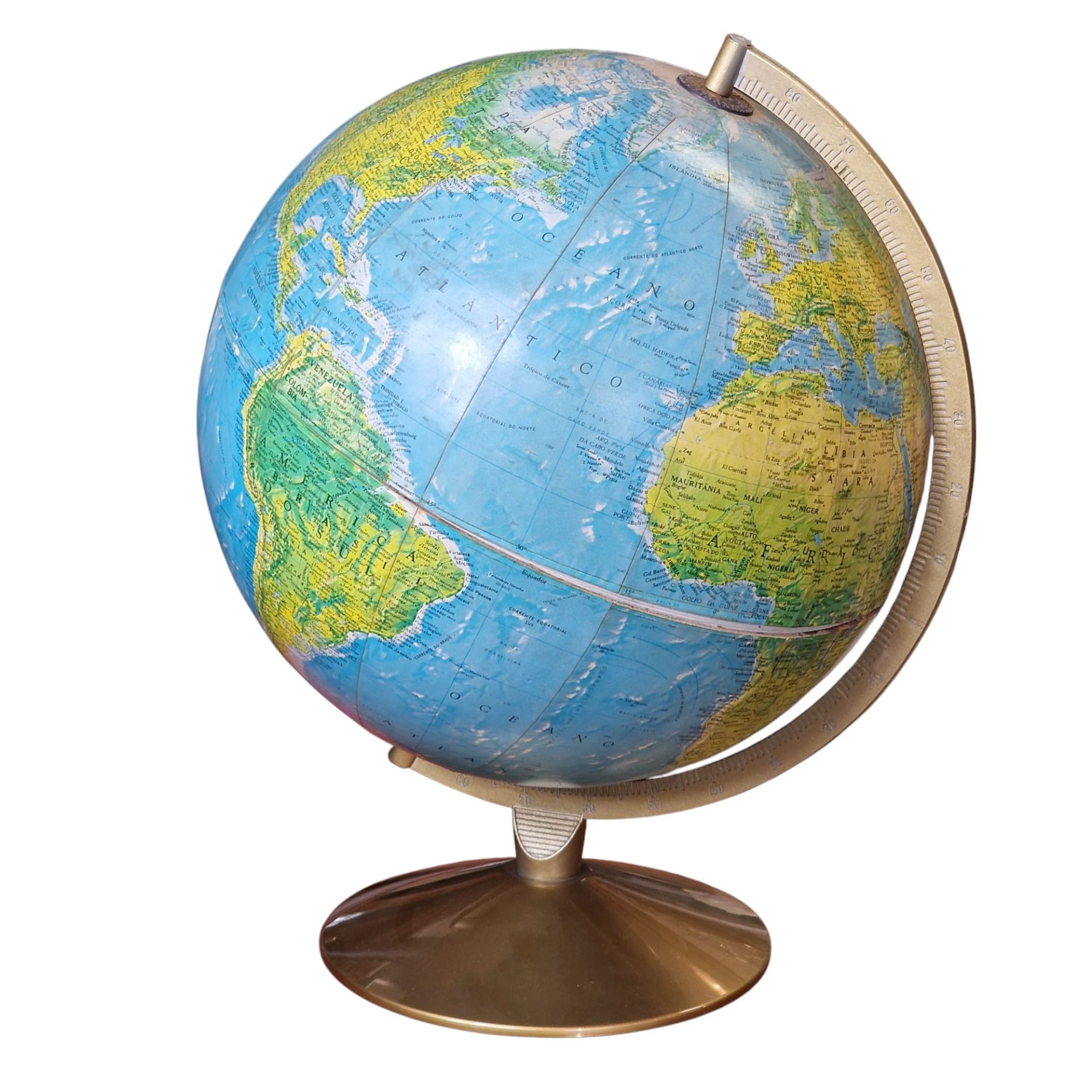 Globo Terrestre Giratório – Scan-Globe & Replogle, 1972