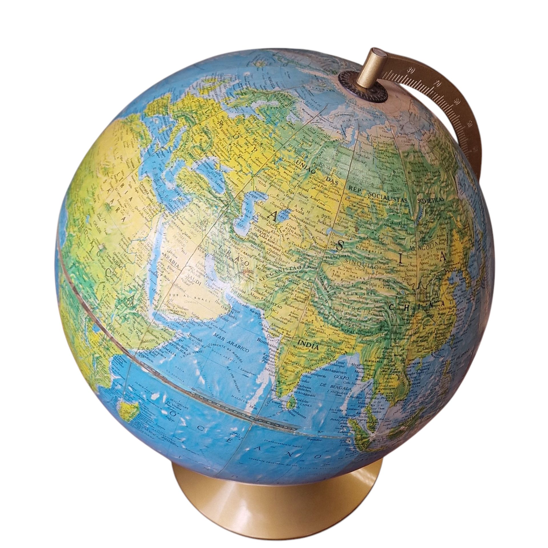 Globo Terrestre Giratório – Scan-Globe & Replogle, 1972