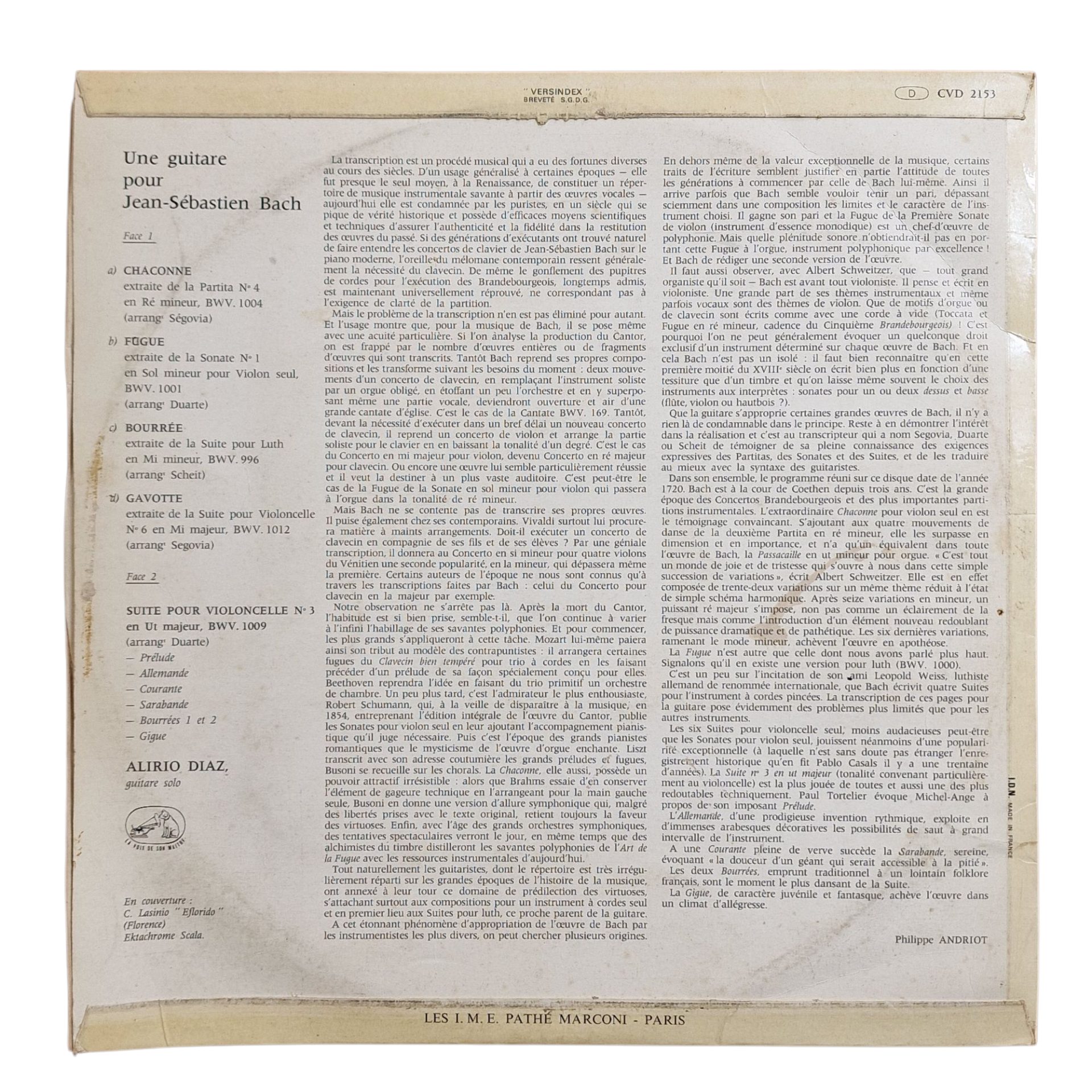 Alirio Diaz - Line Guitare Pour Jean Sebastien Bach (1972)