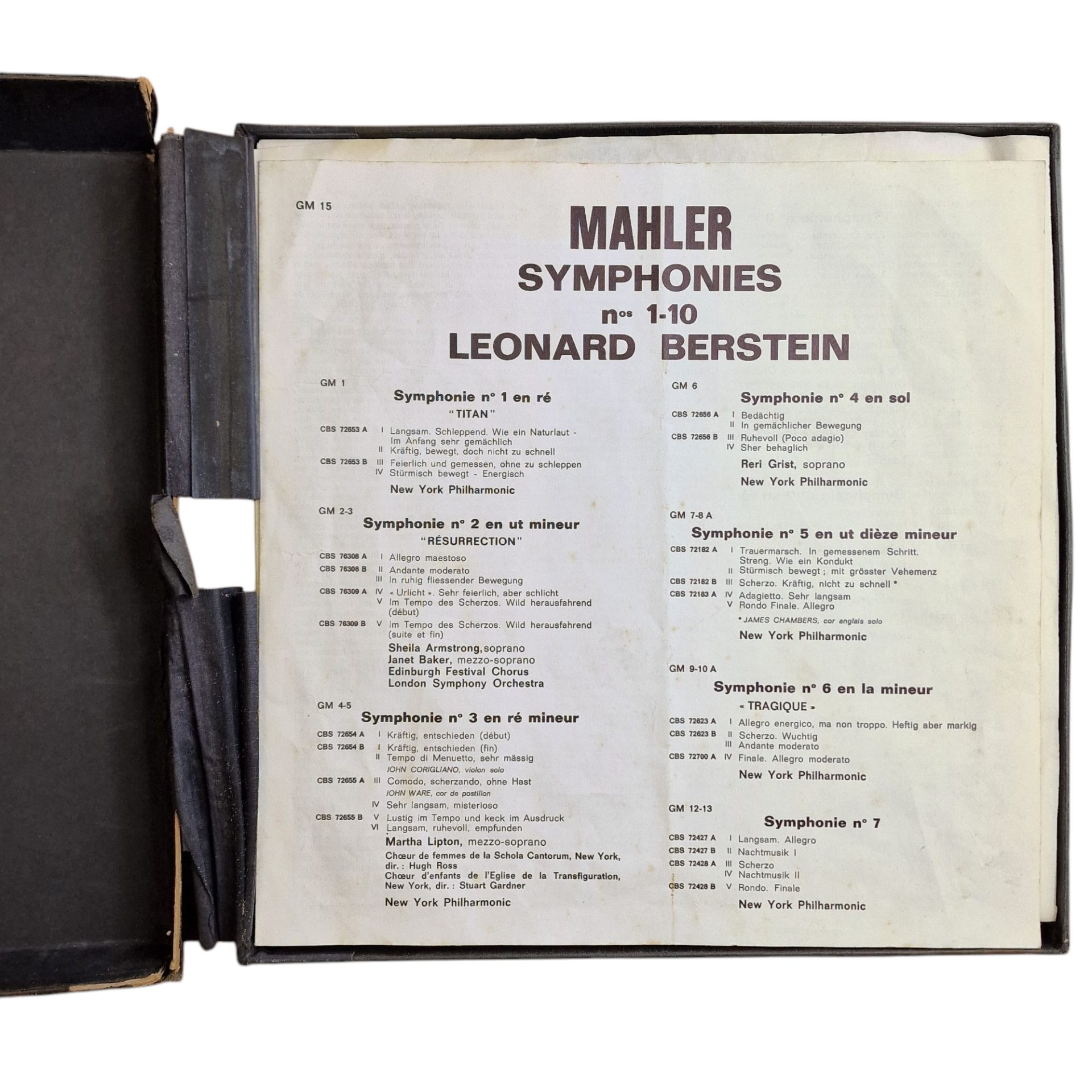 Leonard Bernstein - Gustav Mahler: Symphonies nº 1-10 (1976)