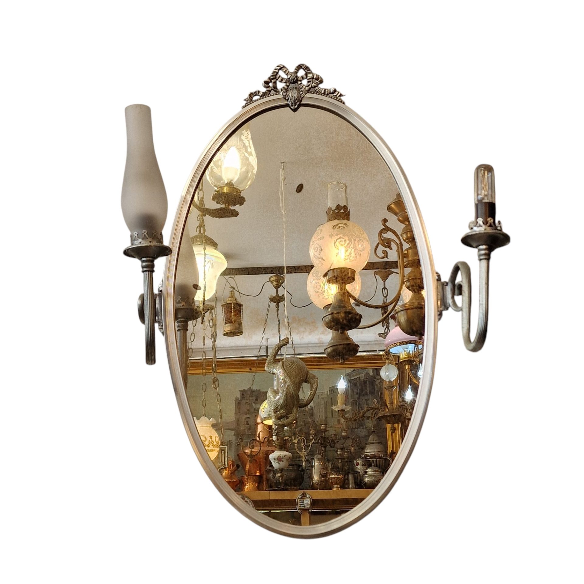 Espelho Oval Com Dois Espelhos Articulados