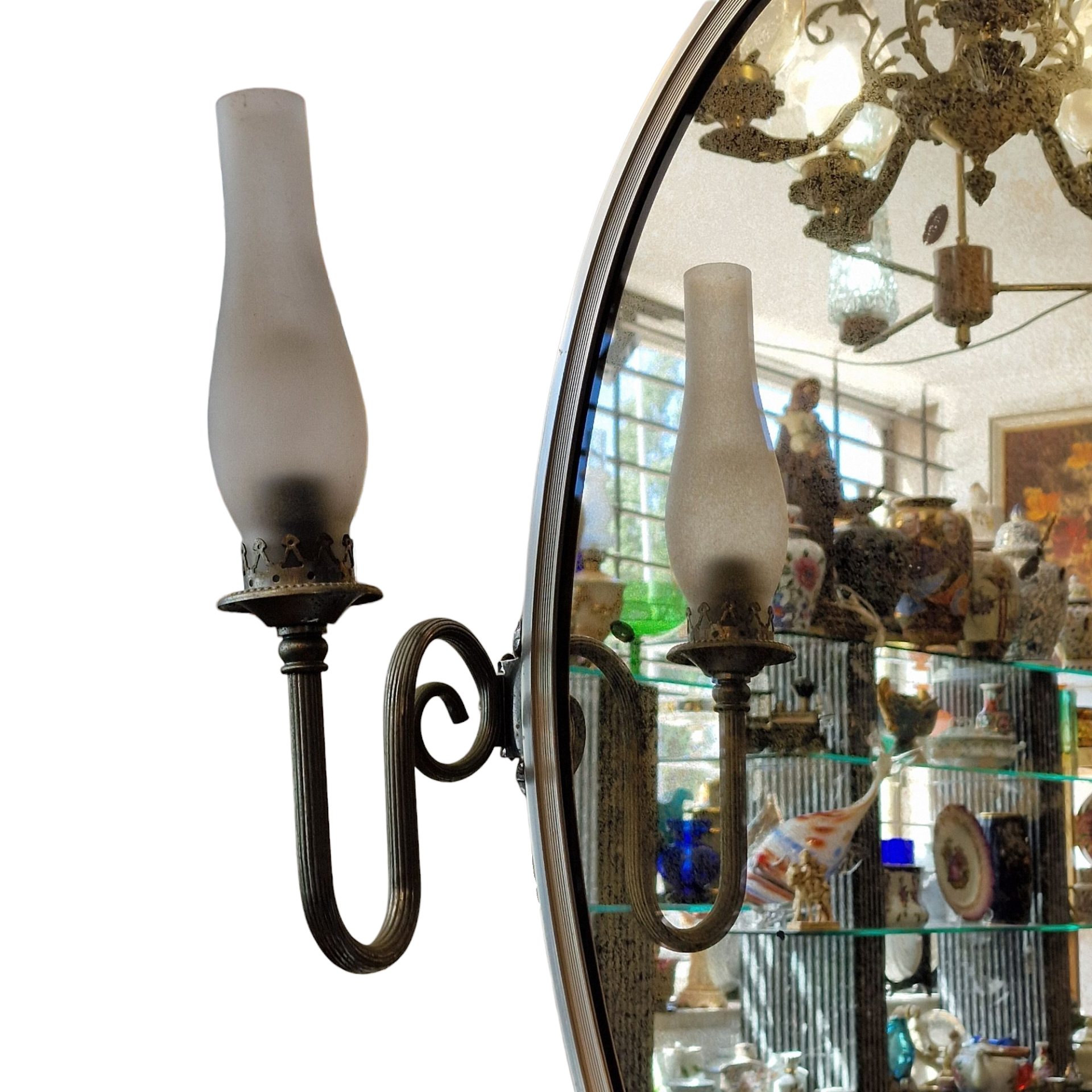 Espelho Oval Com Dois Espelhos Articulados