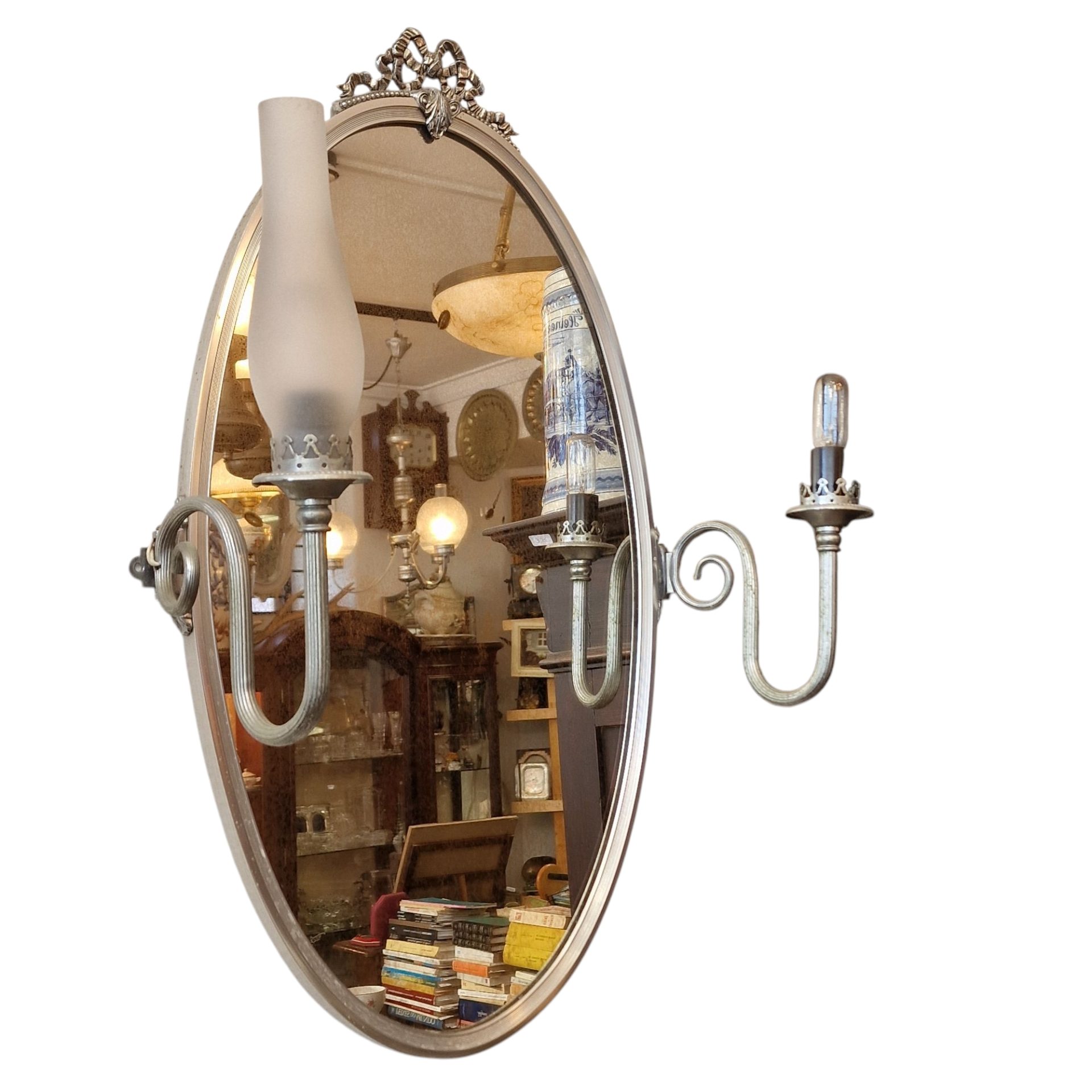 Espelho Oval Com Dois Espelhos Articulados