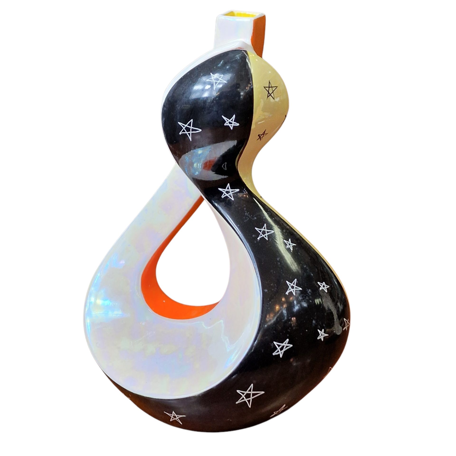 Jarra Artística Aleluia Aveiro – Design Contemporâneo com Motivos Estelares - 27 cm