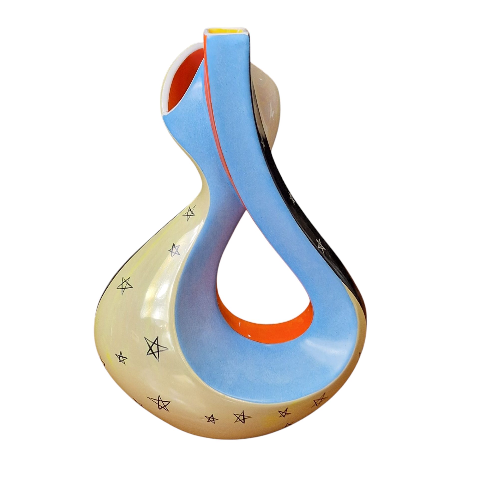 Jarra Artística Aleluia Aveiro – Design Contemporâneo com Motivos Estelares - 27 cm