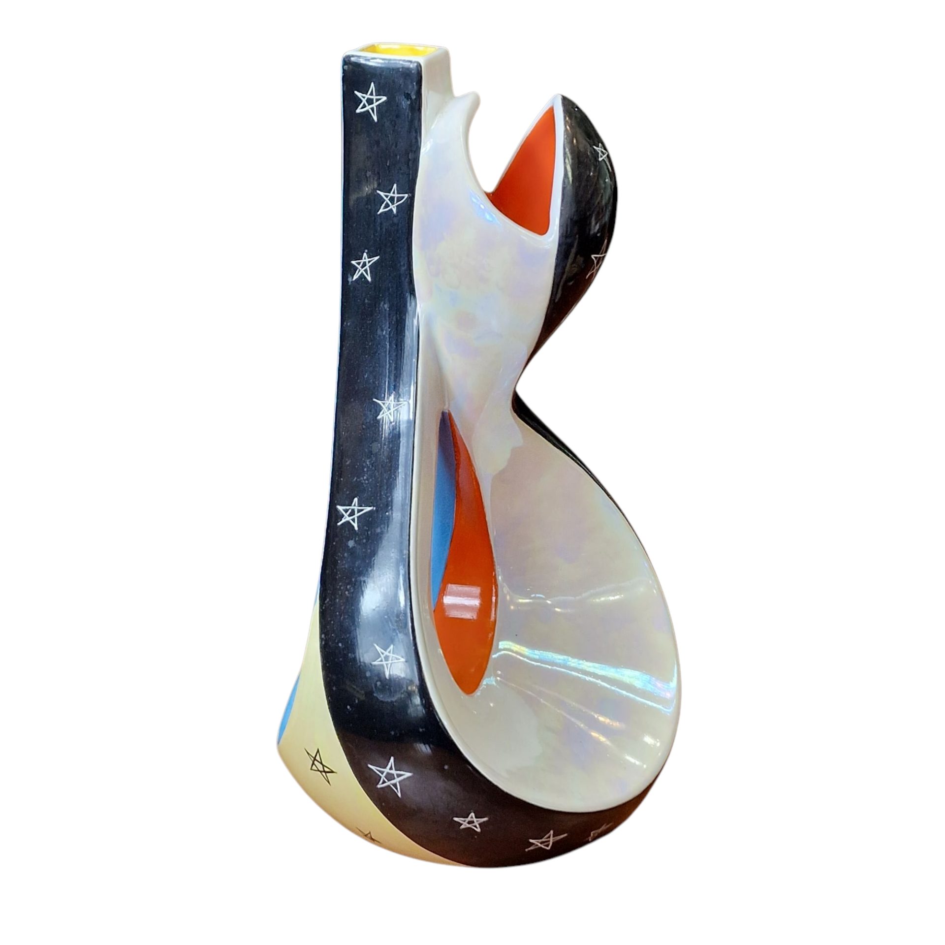 Jarra Artística Aleluia Aveiro – Design Contemporâneo com Motivos Estelares - 27 cm