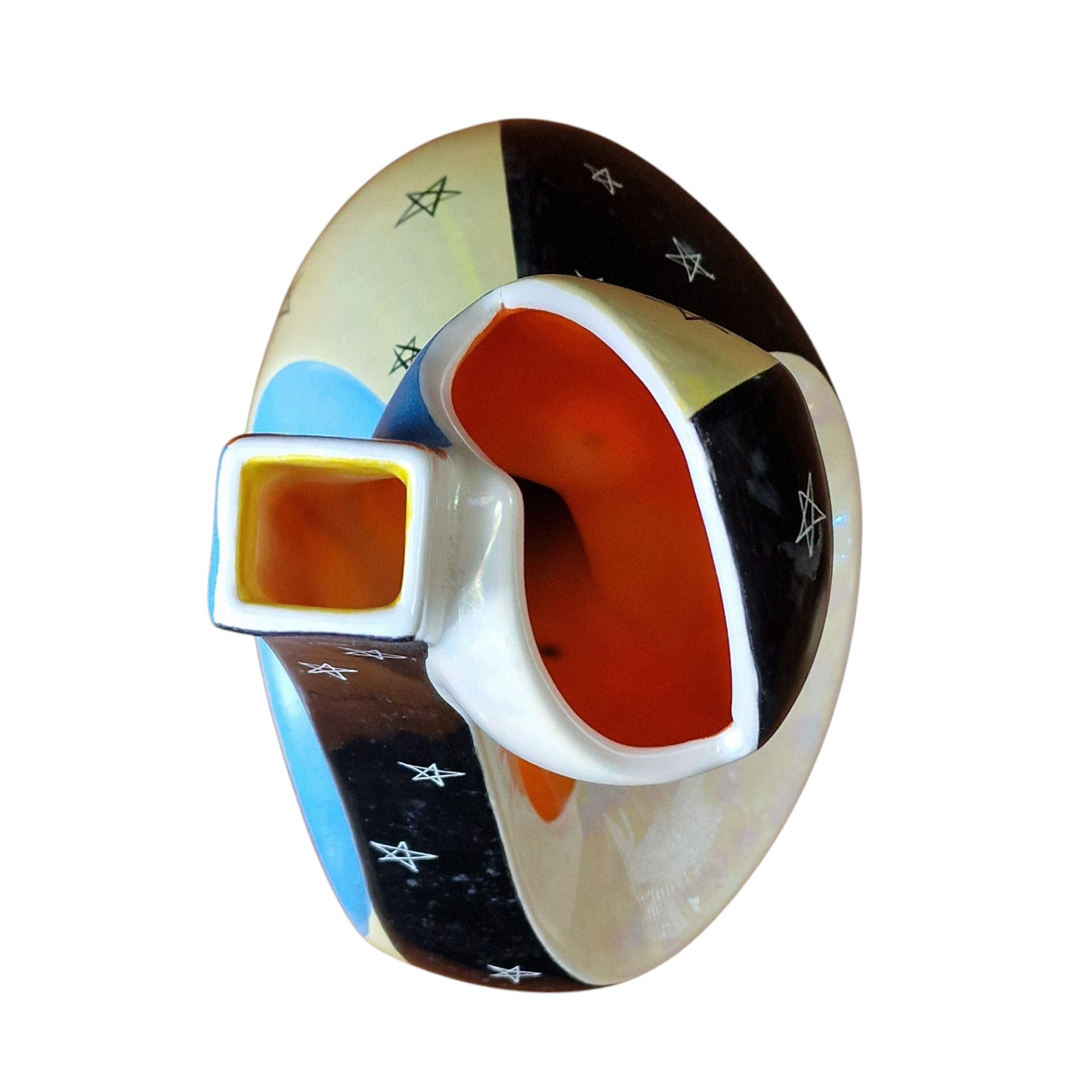 Jarra Artística Aleluia Aveiro – Design Contemporâneo com Motivos Estelares - 27 cm