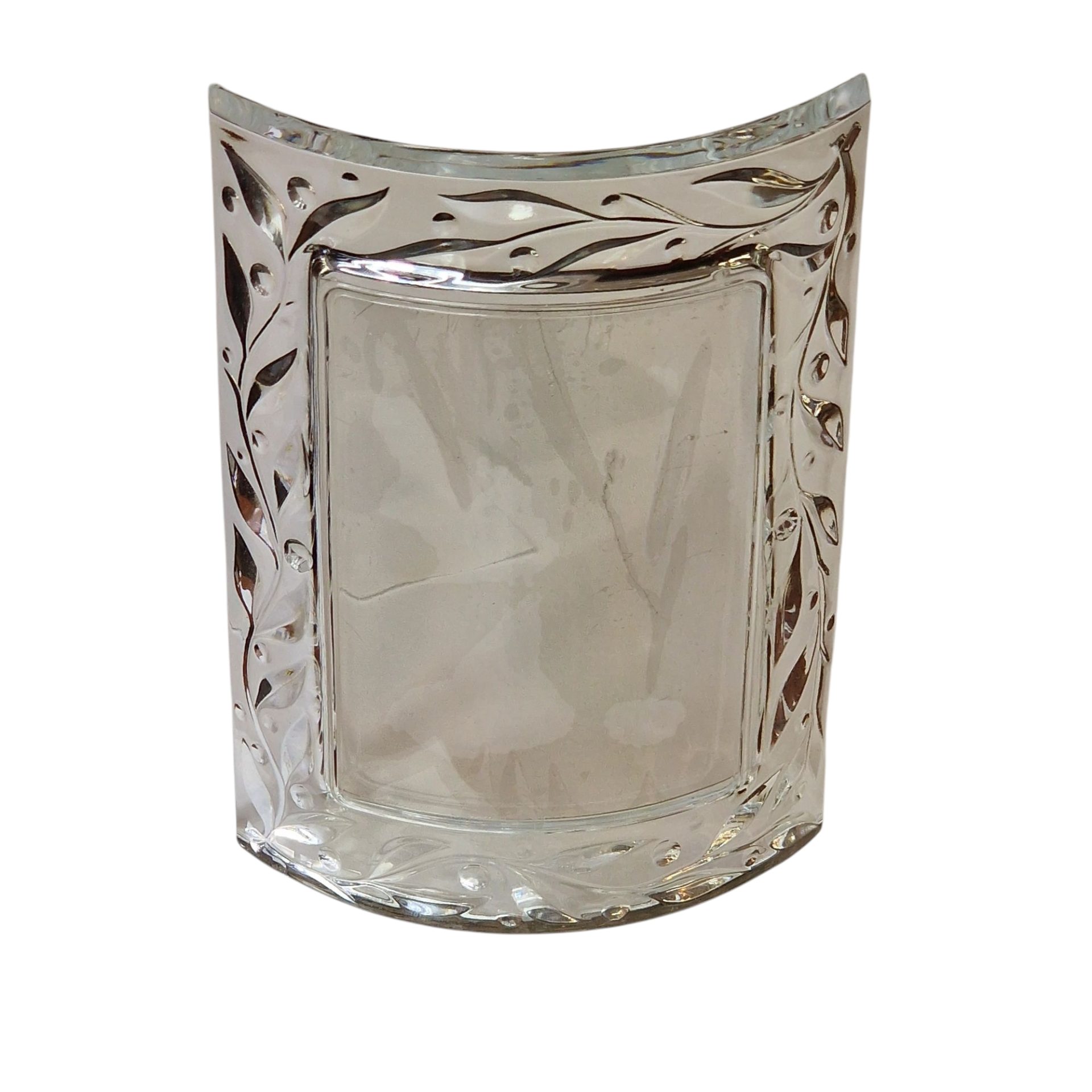 Moldura de Cristal D’Arques com Design de Folha – França, 1996