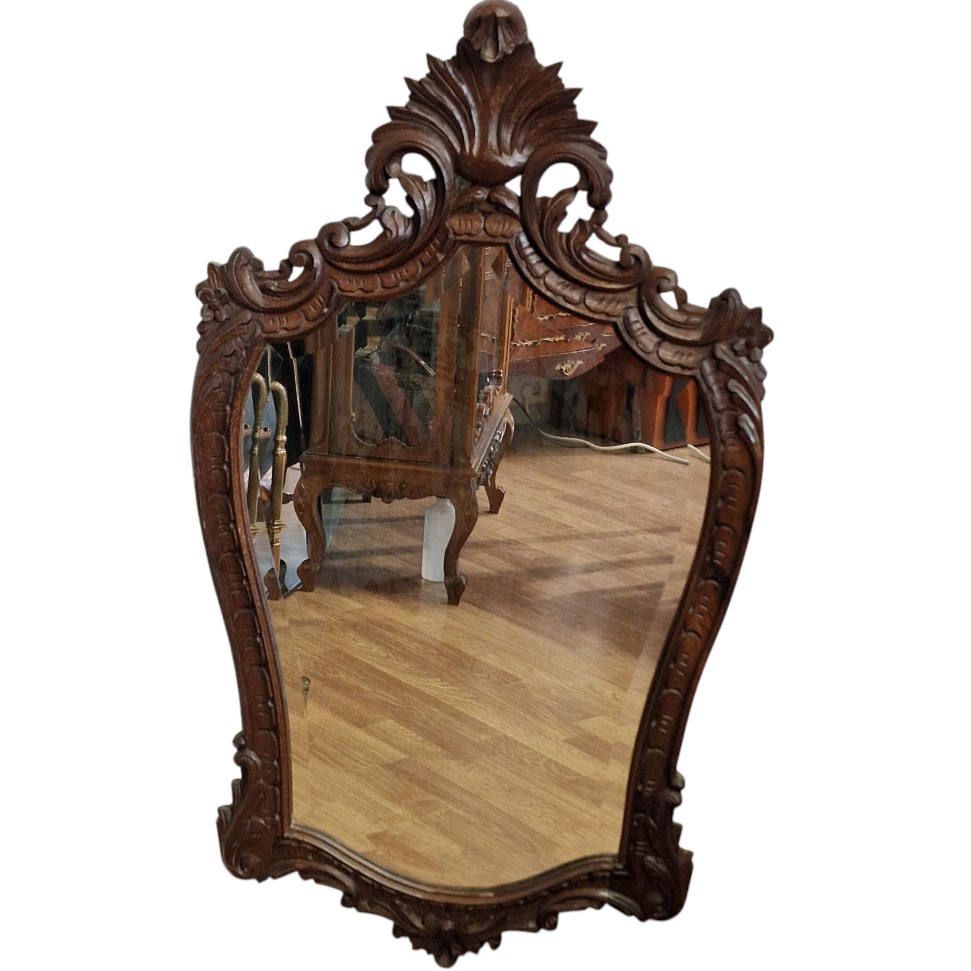 Espelho de Parede com Moldura Entalhada