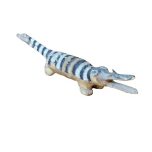 Figura animal em barro revestido com couro e pêlo – estilo artesanal exótico