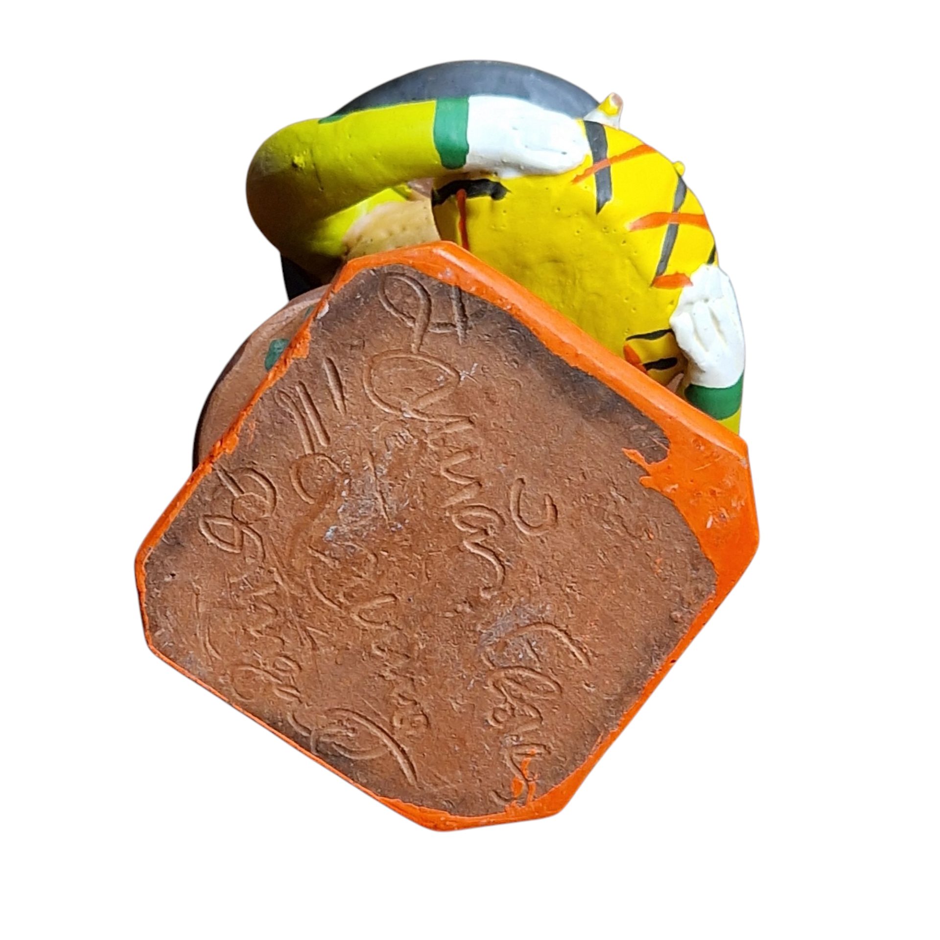 Boneco de Estremoz em Barro Policromado com Cesto de Pássaros