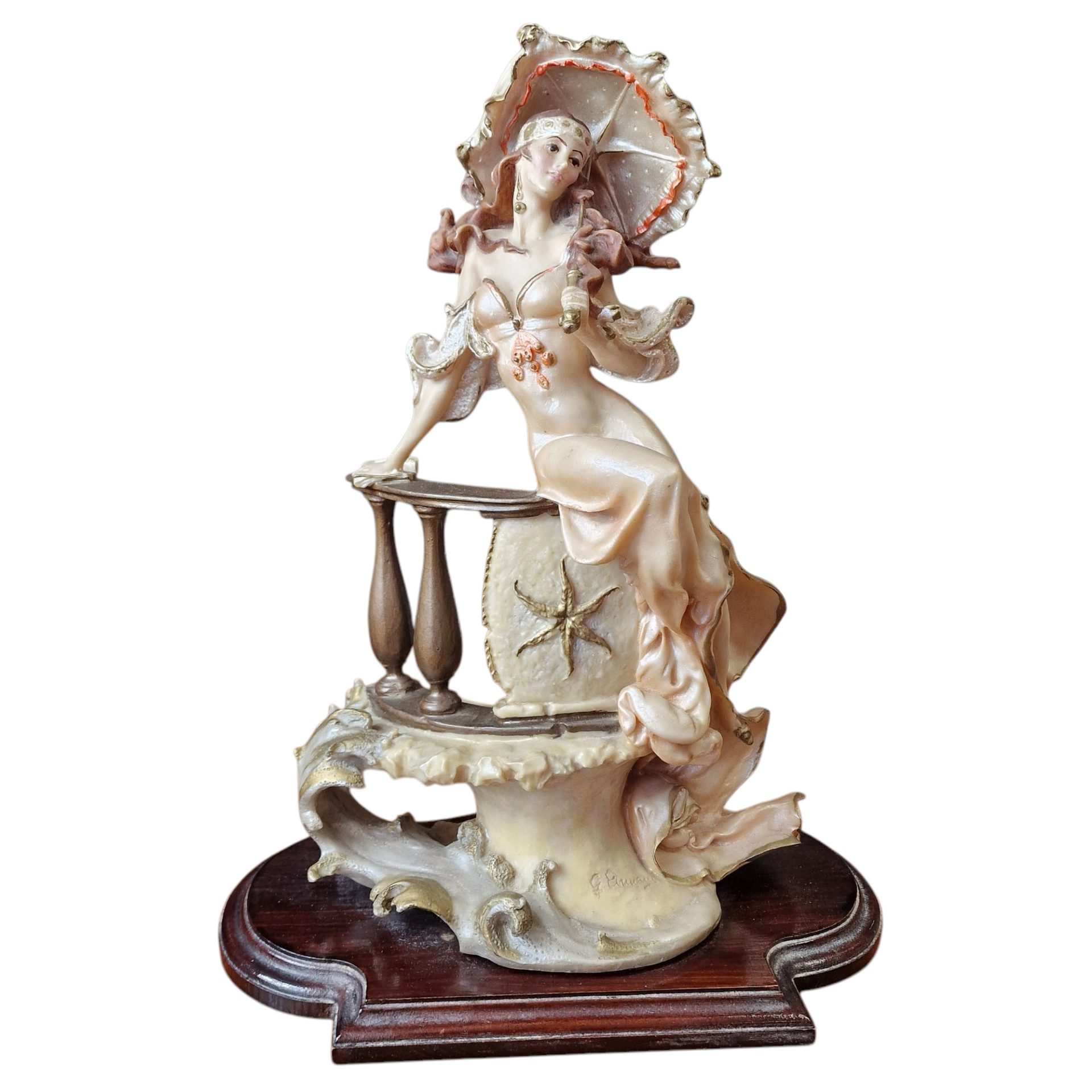 Escultura decorativa burlesca "G. Giuseppe" em resina – Florença, 1985