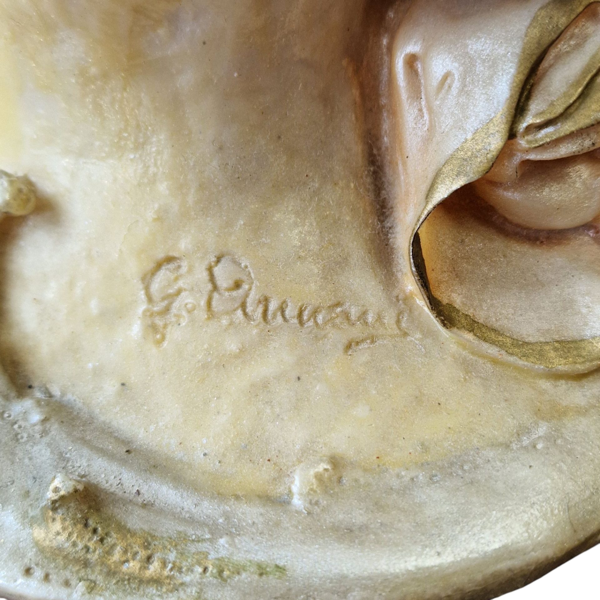 Escultura decorativa burlesca "G. Giuseppe" em resina – Florença, 1985