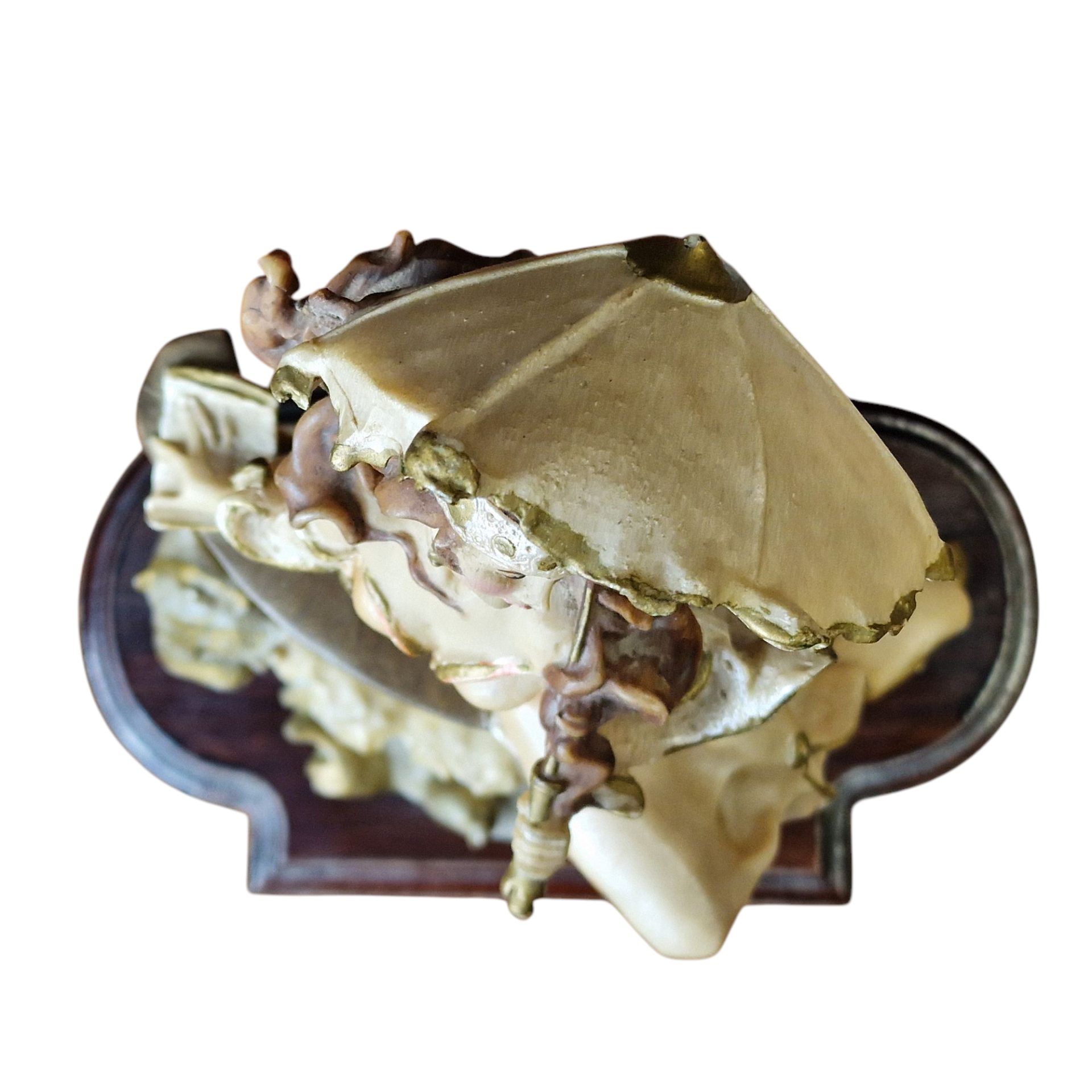 Escultura decorativa burlesca "G. Giuseppe" em resina – Florença, 1985