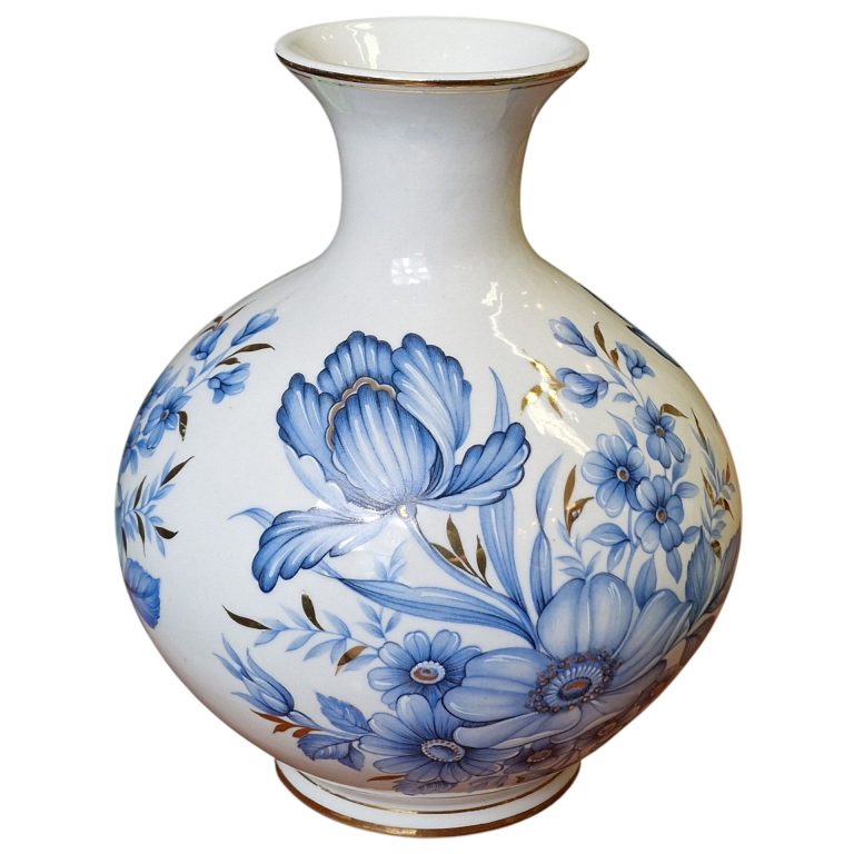 Jarra decorativa floral – P.L.L. Aveiro, Portugal – 24 cm