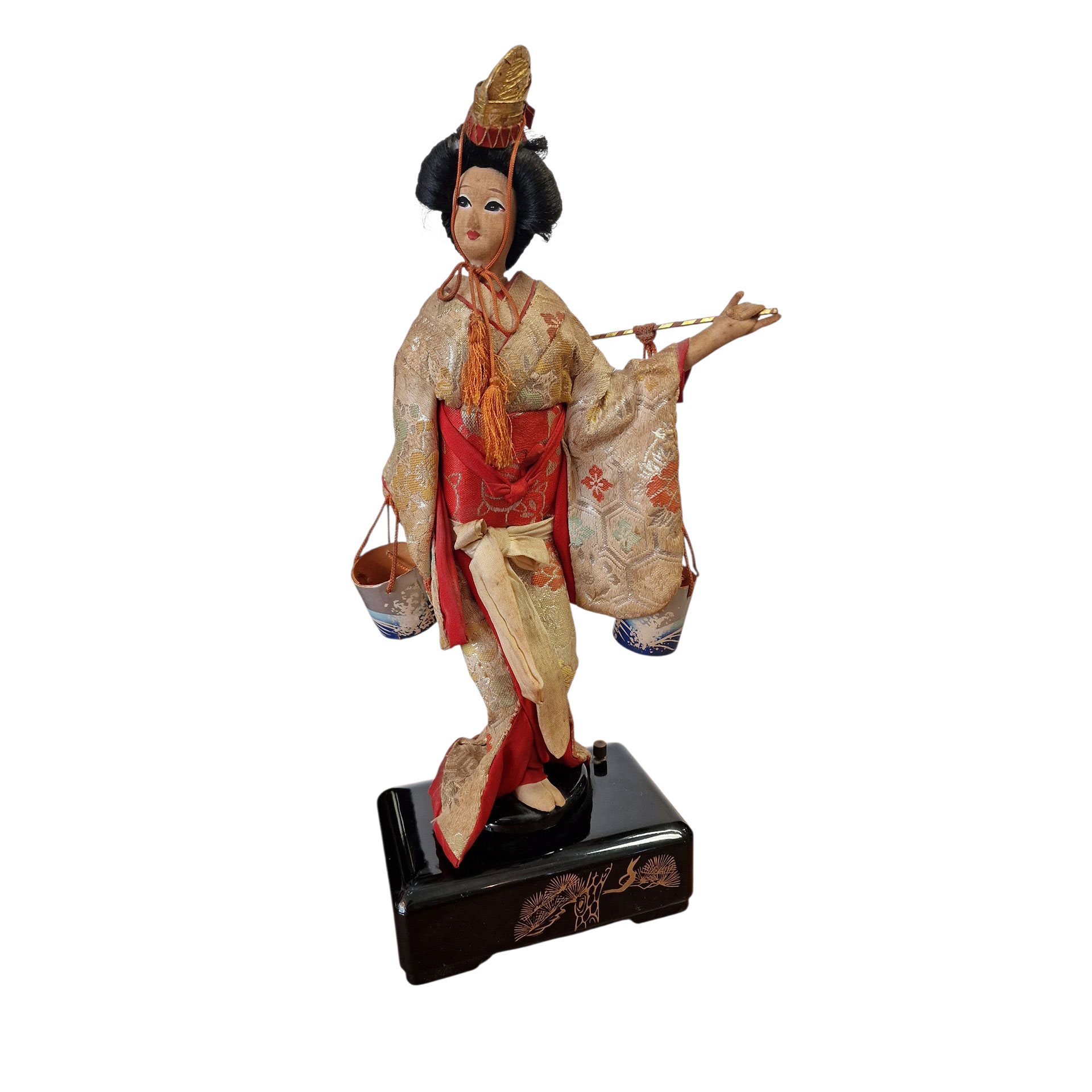 Caixa de Música Japonesa com Boneca em Kimono Tradicional – Made in Japan