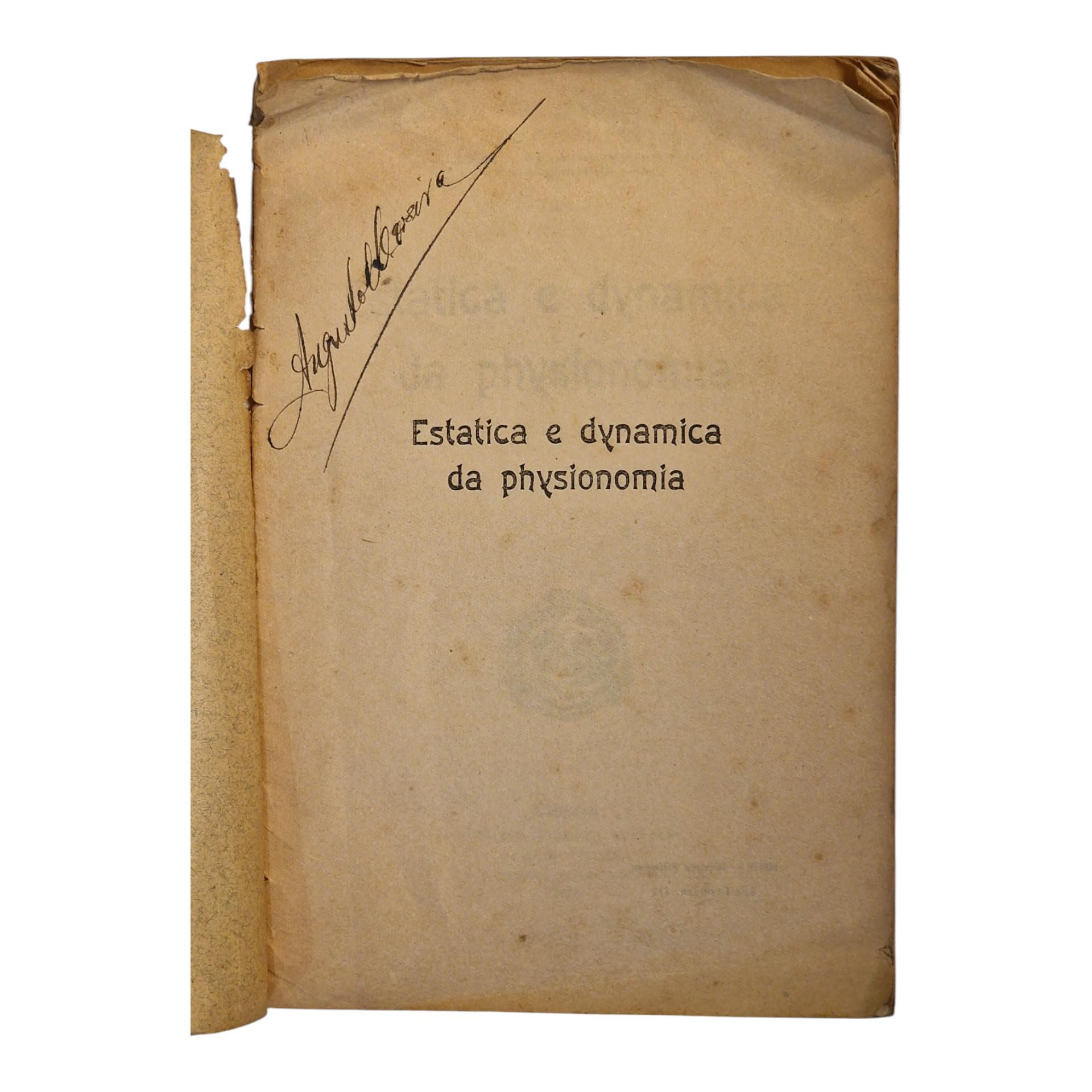 Estatica y Dynamica da Physionomia – Júlio Dantas (3.ª edição, 1920)