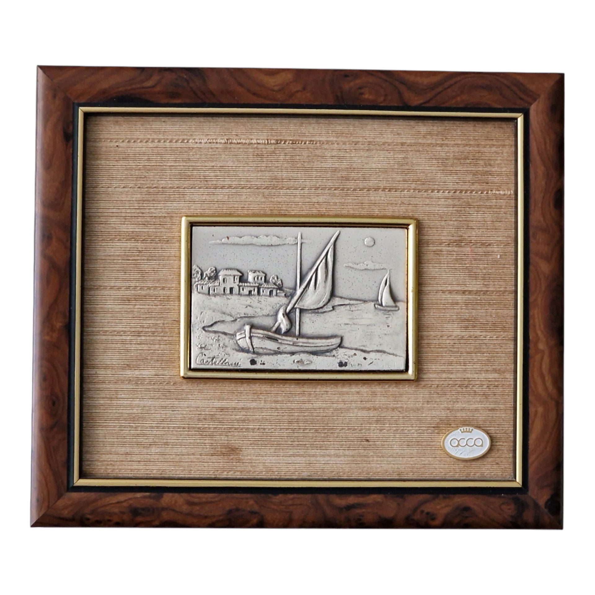 Quadro "Borgo di Case" – Acca Argenti, Itália – Prata 925