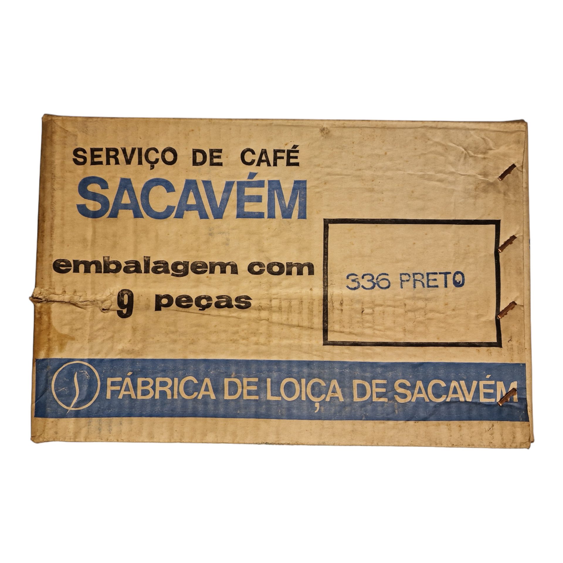 Serviço de Café Sacavém – Modelo 336 Preto – 9 Peças na Caixa Original