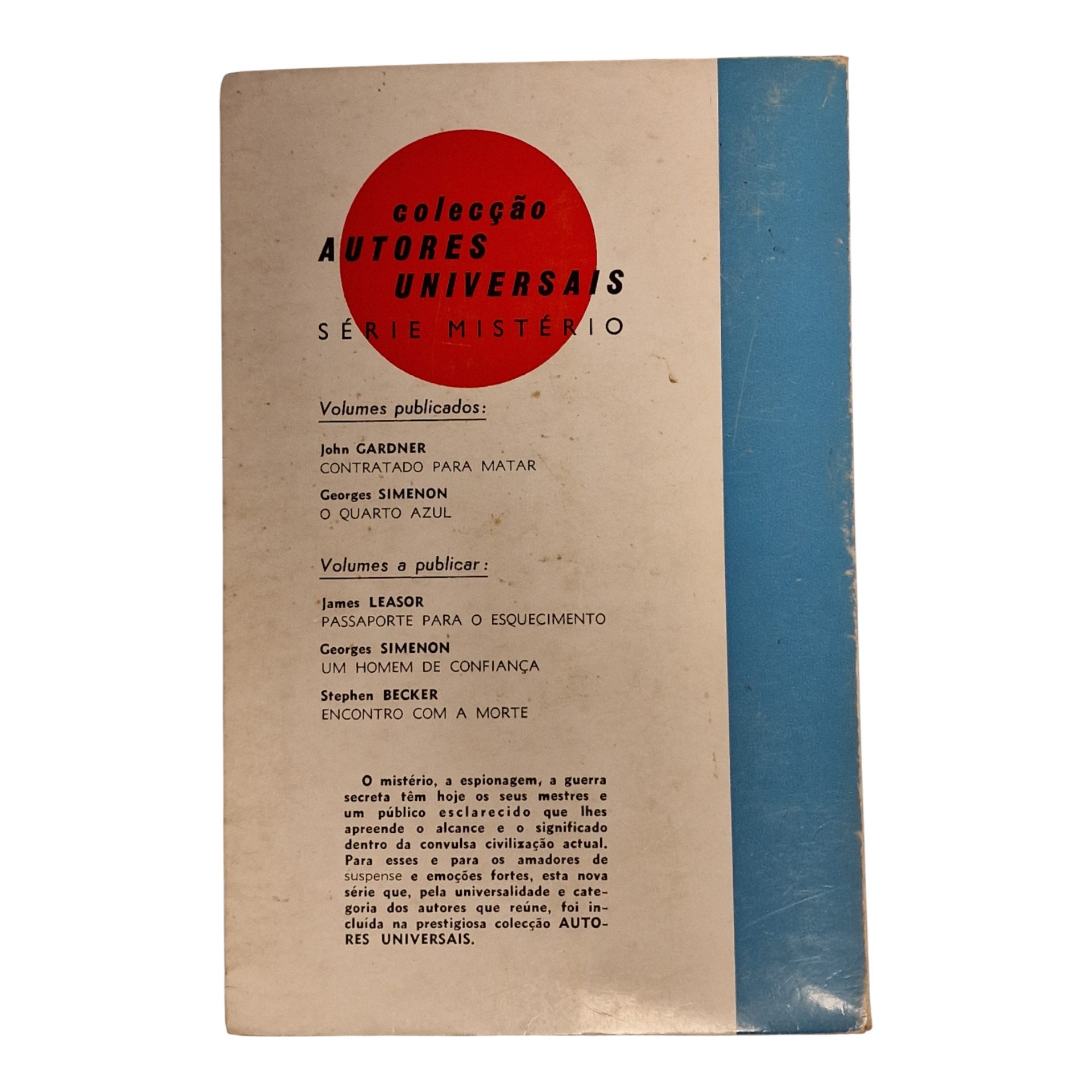 O Quarto Azul ou os Amantes Desenfreados – Georges Simenon (1964) – Edição Bertrand